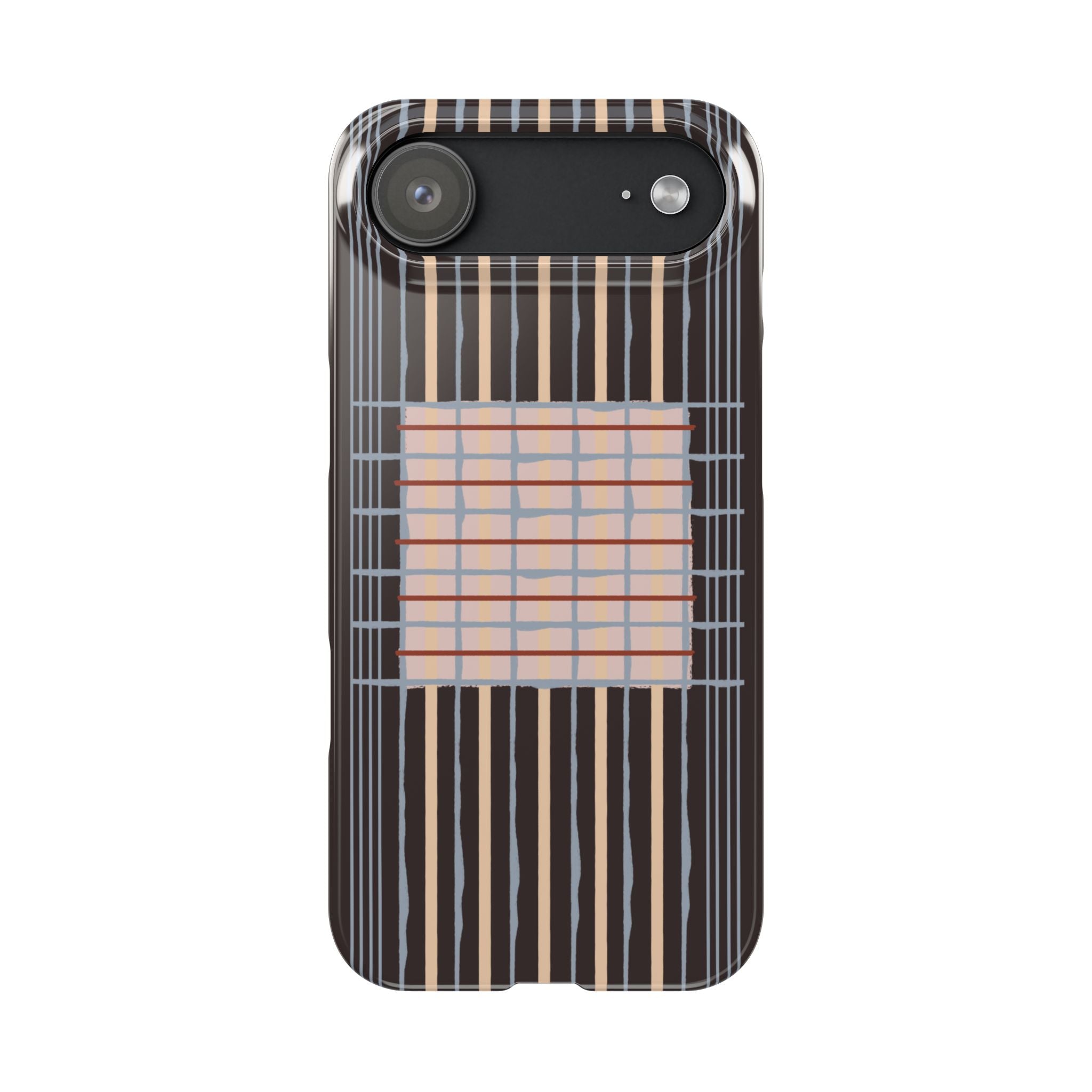 Slim Phone Case — Modern Geometric Stripe Pattern
