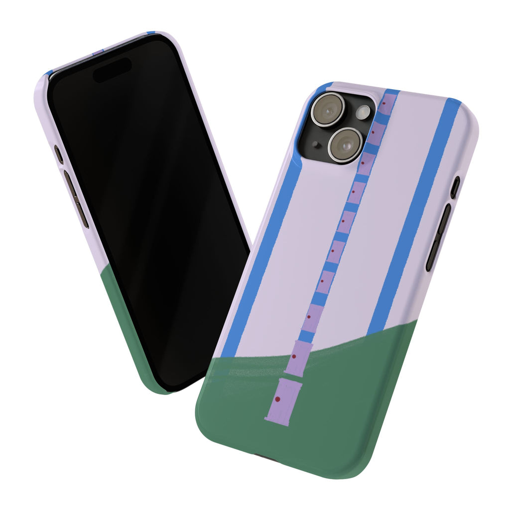 Slim Phone Case — Backroom-Inspired Minimal Chair Illustration
