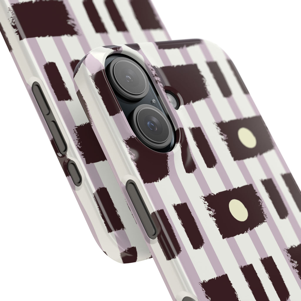 Slim Phone Case — Modern Geometric Stripe Pattern