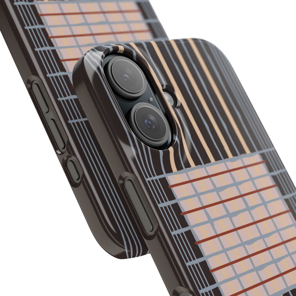 Slim Phone Case — Modern Geometric Stripe Pattern