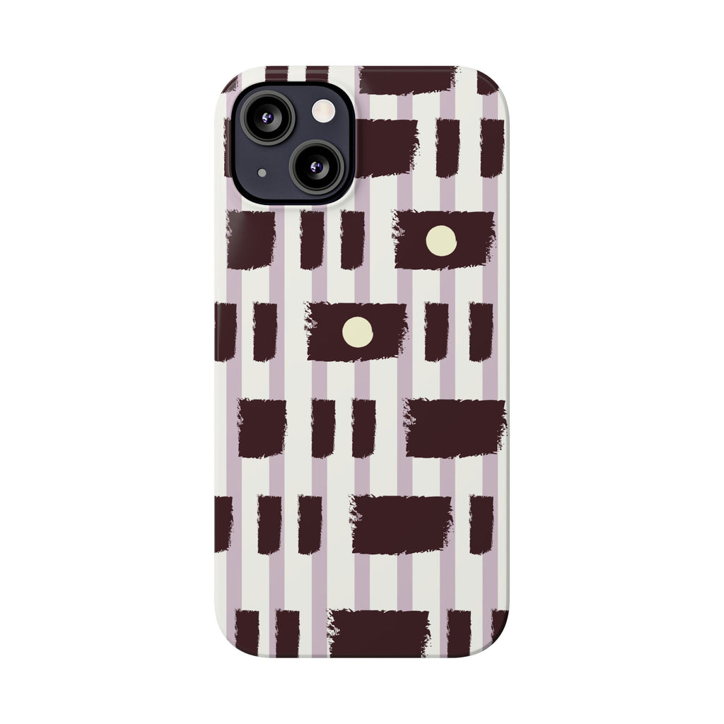 Slim Phone Case — Modern Geometric Stripe Pattern