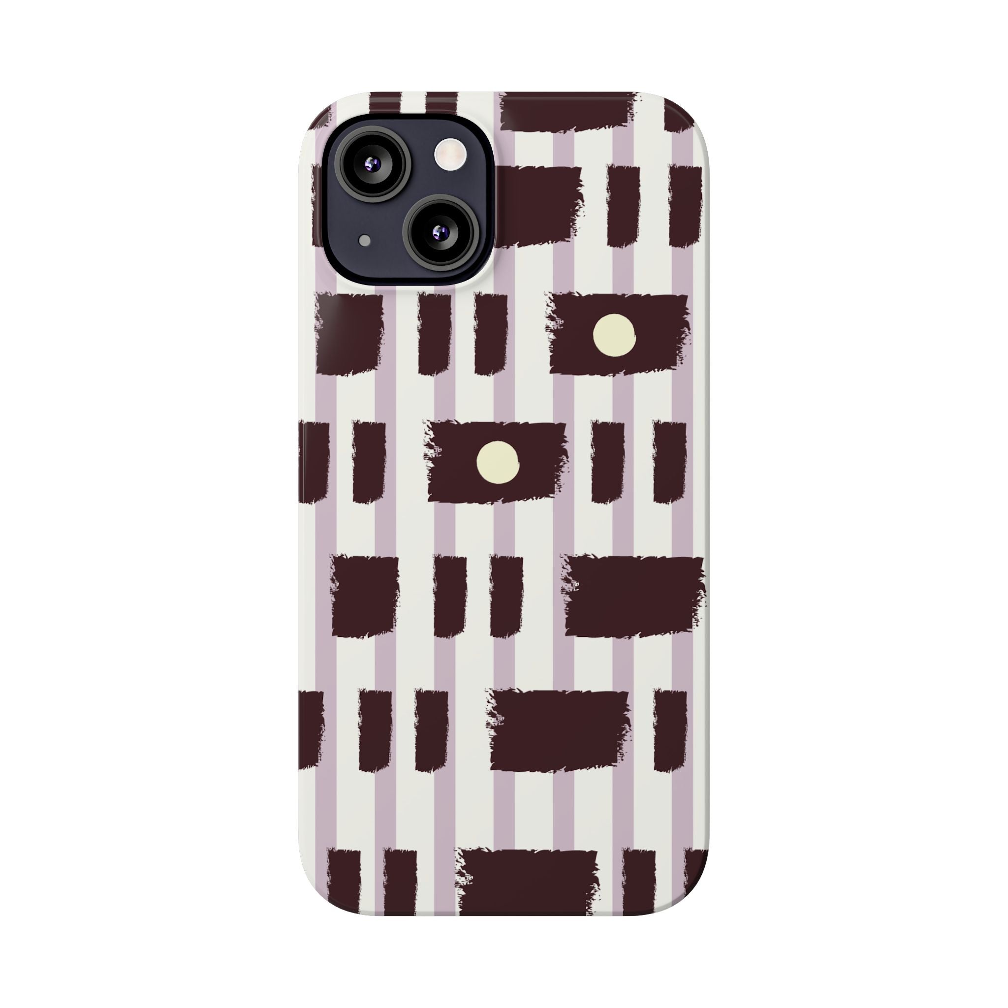Slim Phone Case — Modern Geometric Stripe Pattern
