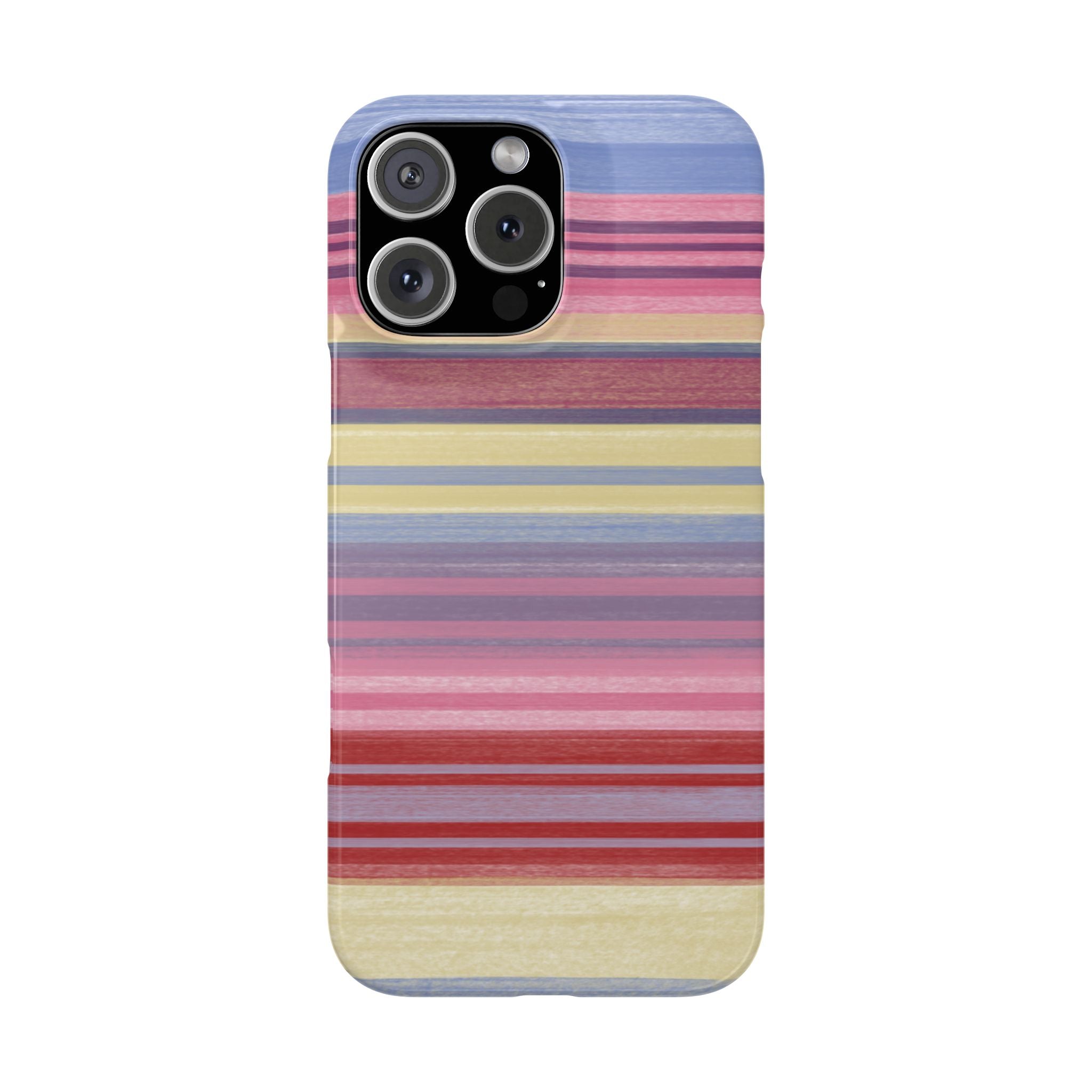 Slim Phone Case — Retro Pastel Striped Design SATC Inspired
