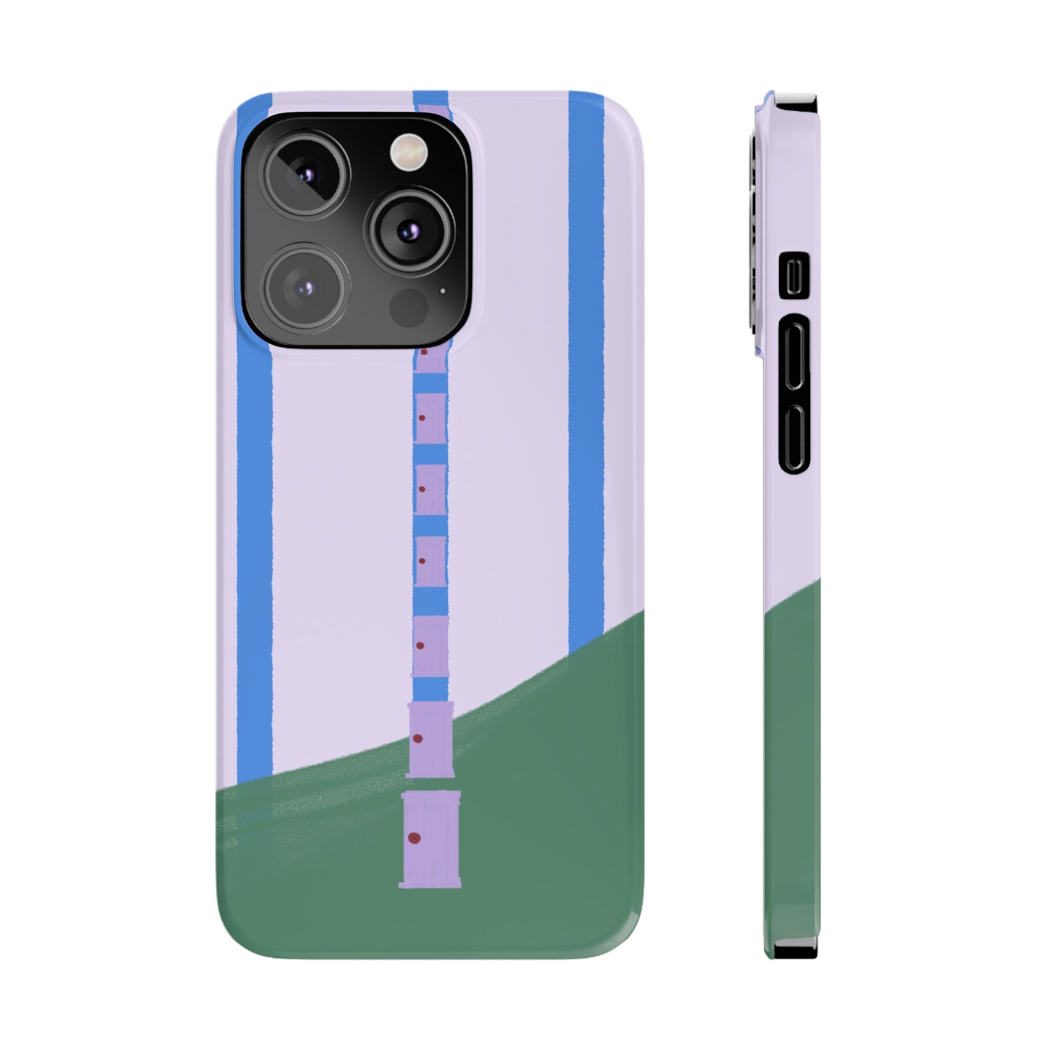 Slim Phone Case — Backroom-Inspired Minimal Chair Illustration