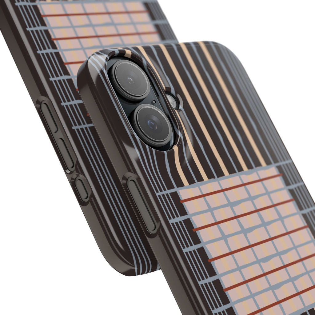 Slim Phone Case — Modern Geometric Stripe Pattern