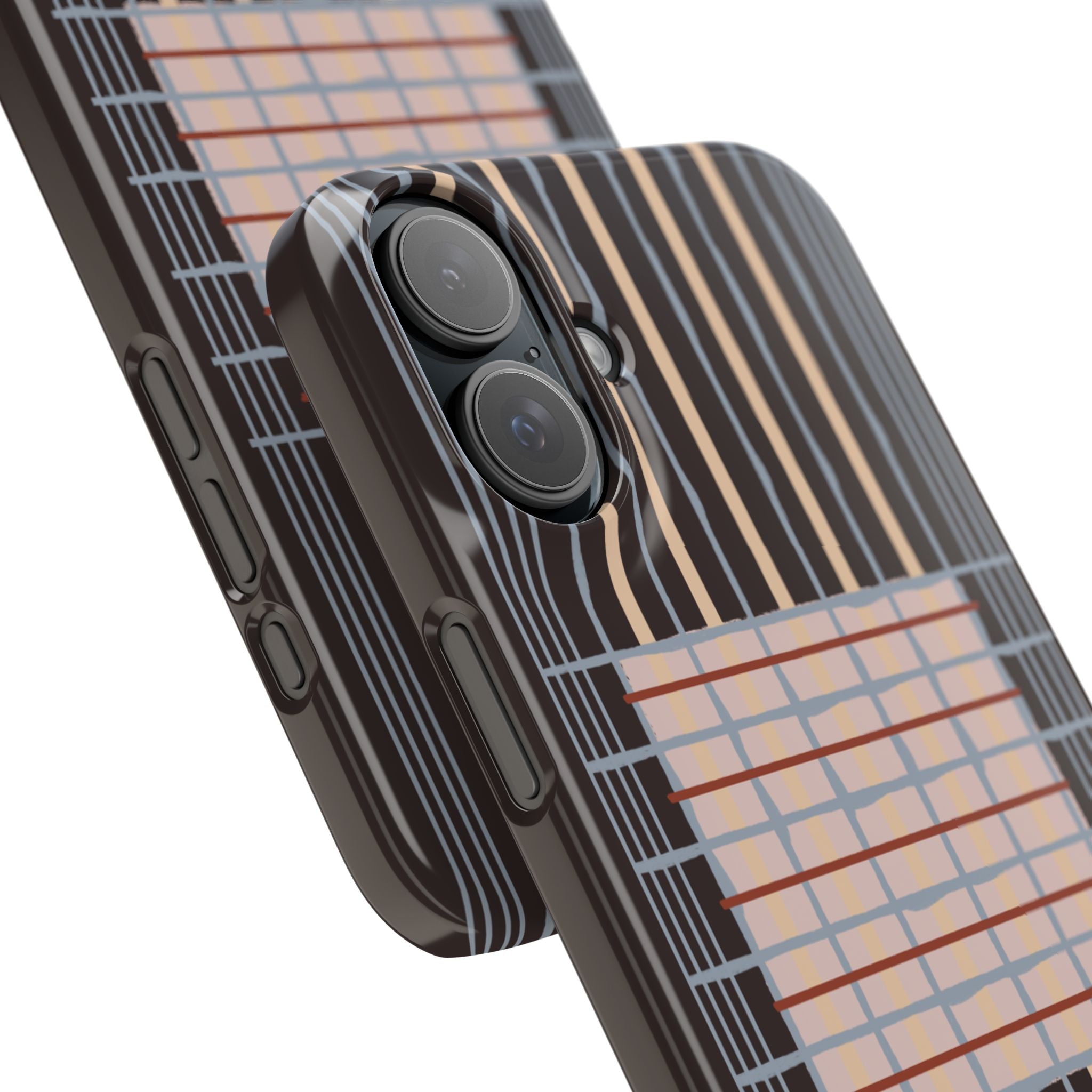 Slim Phone Case — Modern Geometric Stripe Pattern