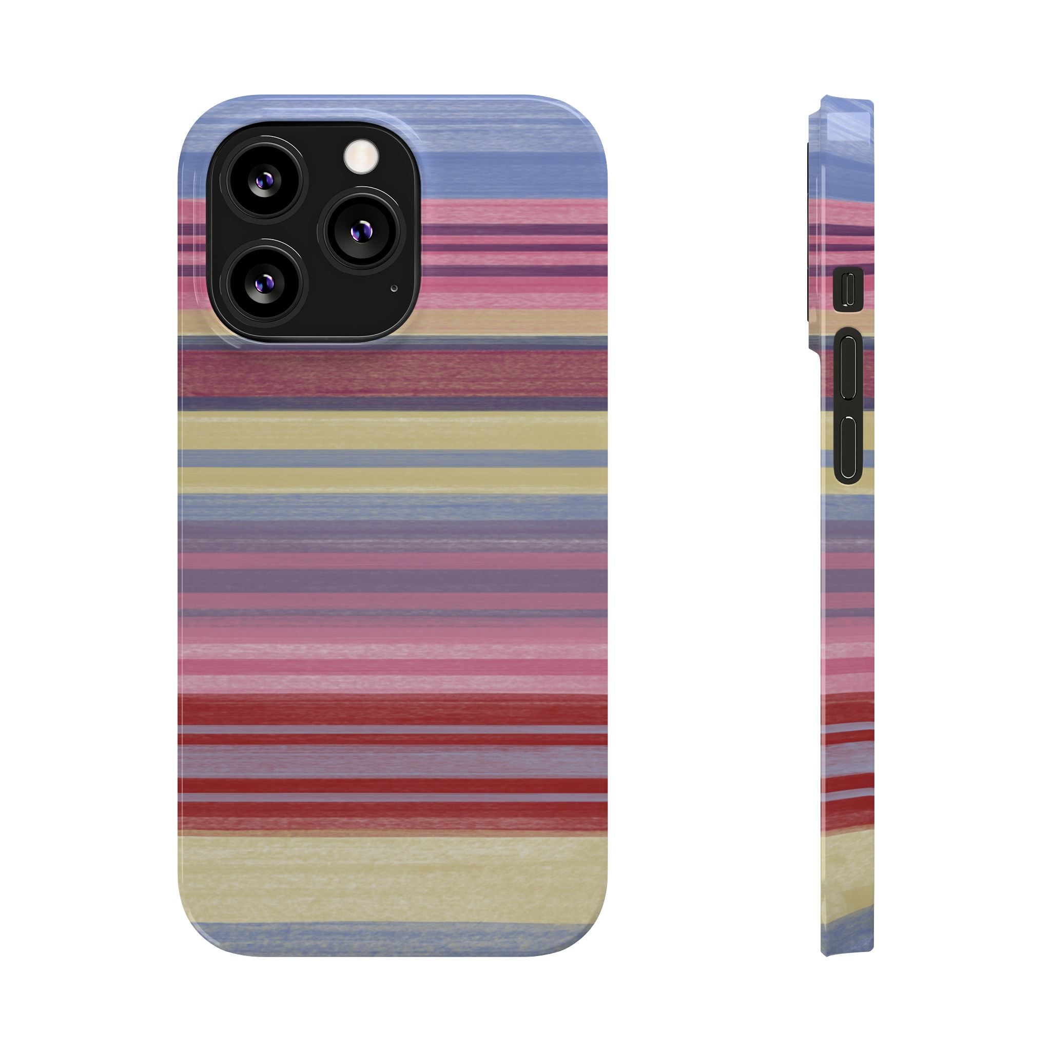 Slim Phone Case — Retro Pastel Striped Design SATC Inspired