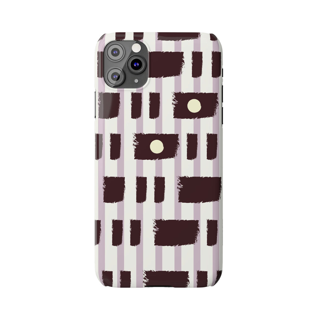 Slim Phone Case — Modern Geometric Stripe Pattern