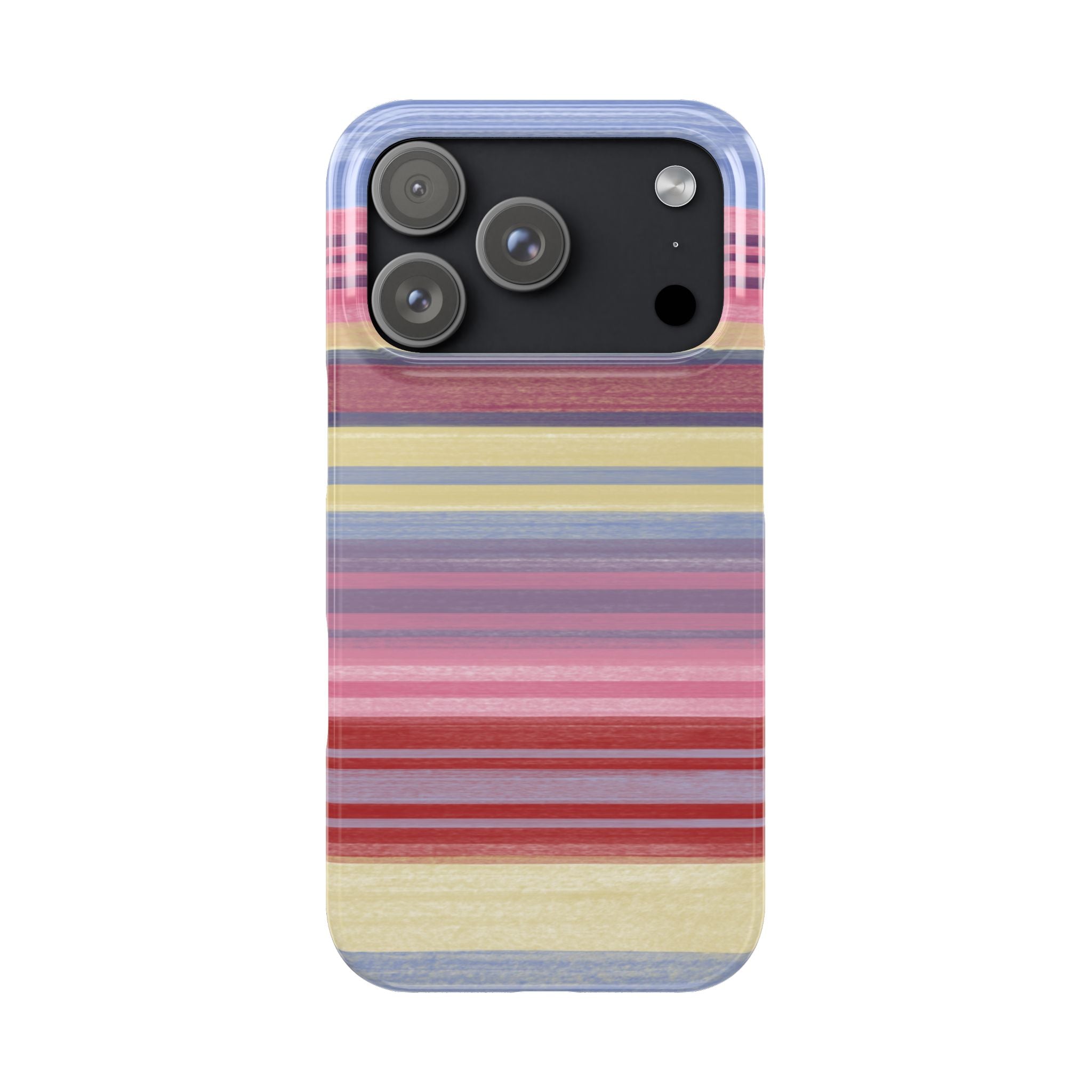 Slim Phone Case — Retro Pastel Striped Design SATC Inspired