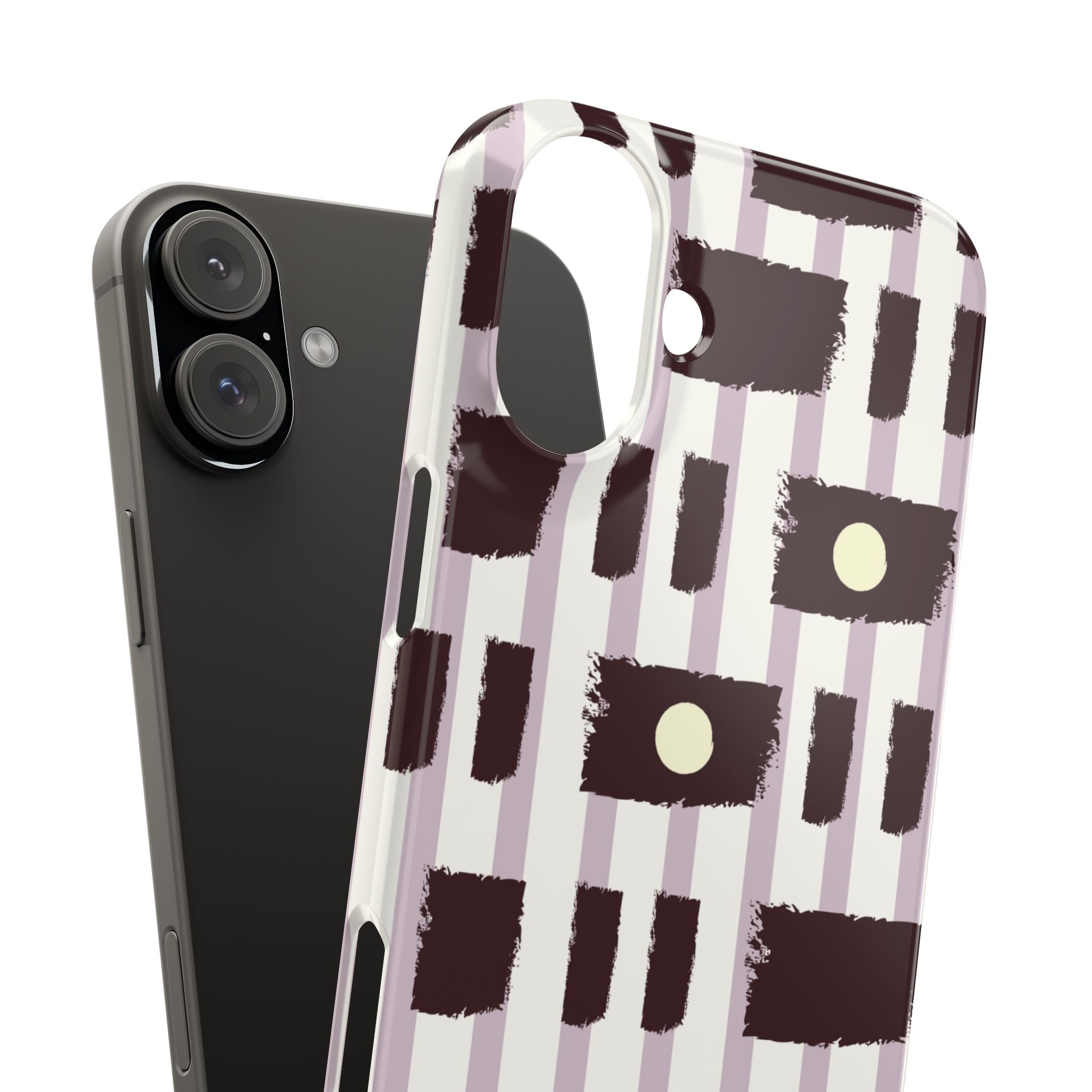 Slim Phone Case — Modern Geometric Stripe Pattern