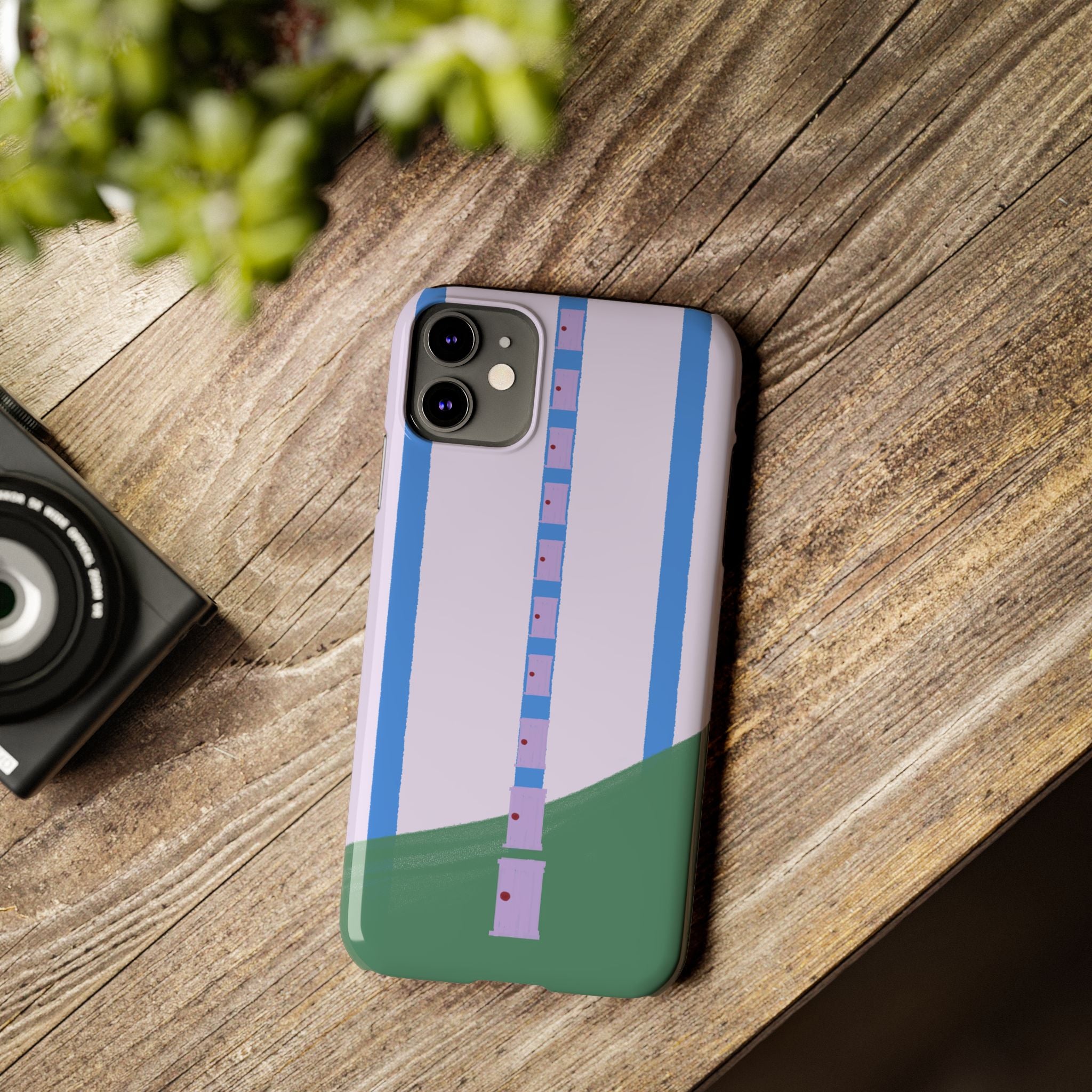 Slim Phone Case — Backroom-Inspired Minimal Chair Illustration