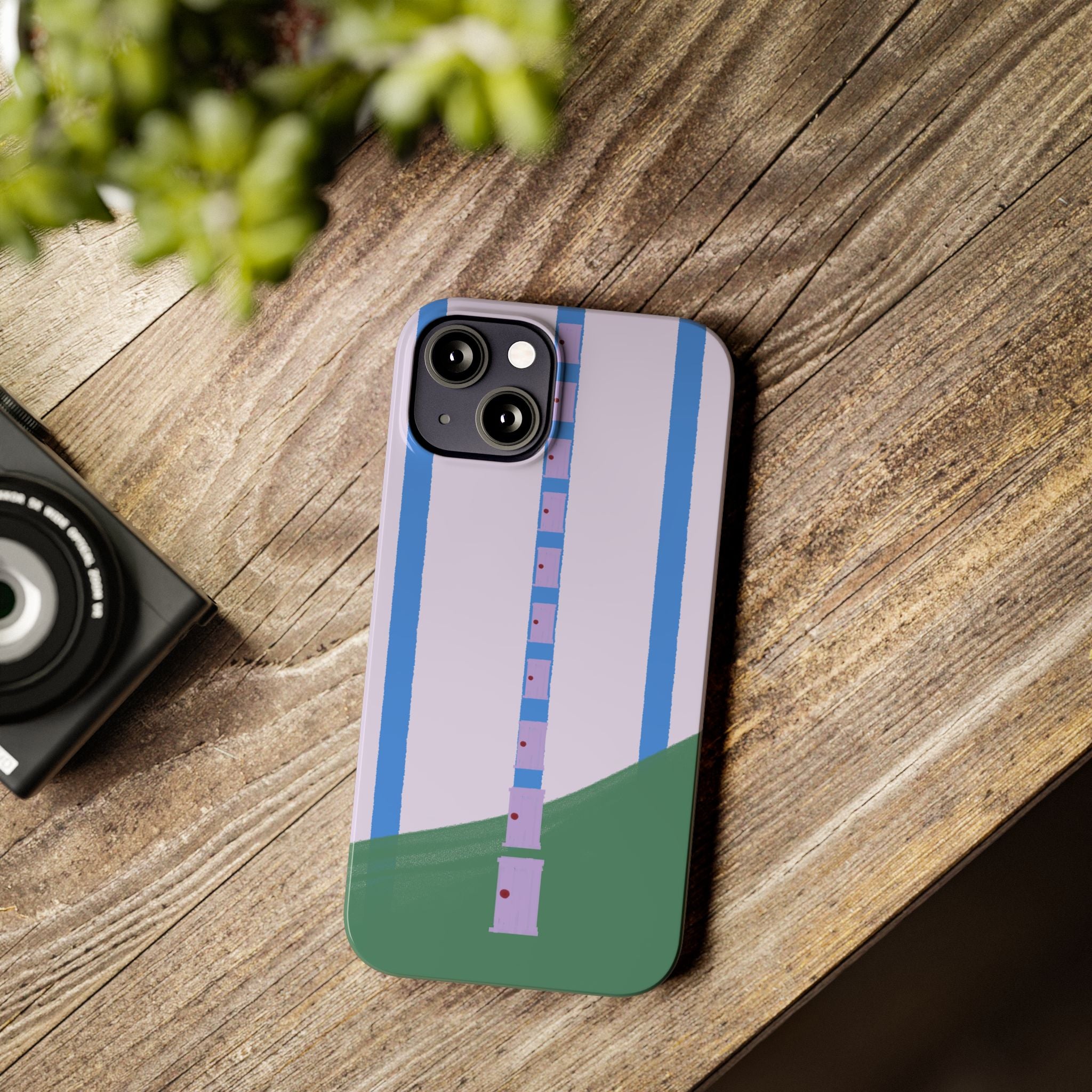 Slim Phone Case — Backroom-Inspired Minimal Chair Illustration