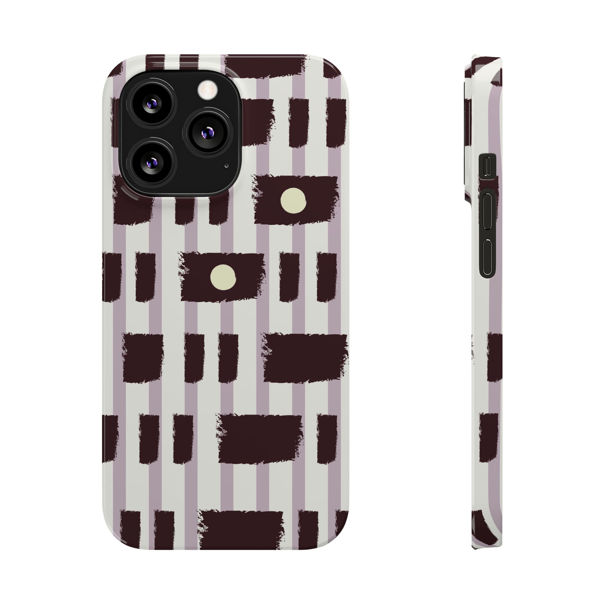 Slim Phone Case — Modern Geometric Stripe Pattern