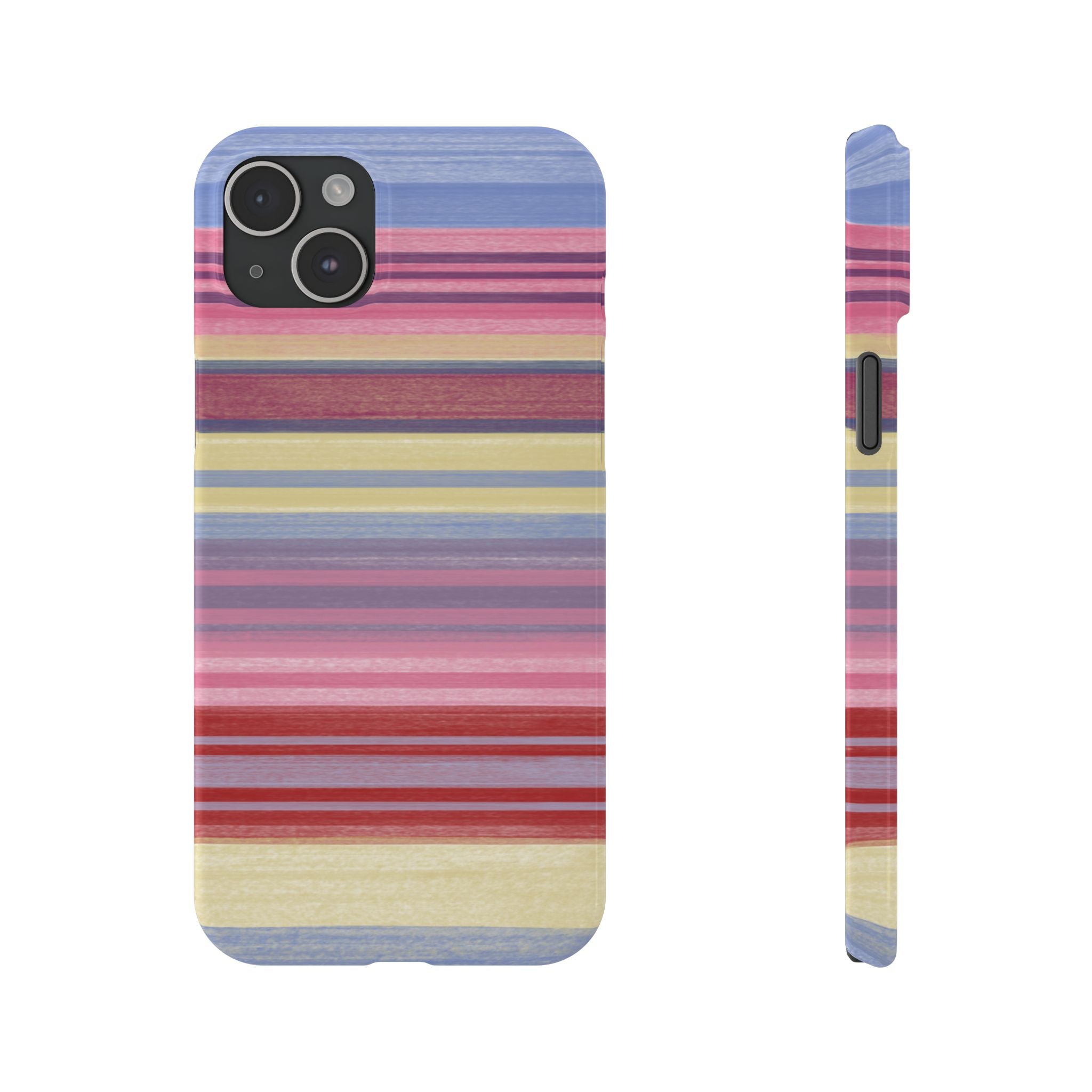 Slim Phone Case — Retro Pastel Striped Design SATC Inspired