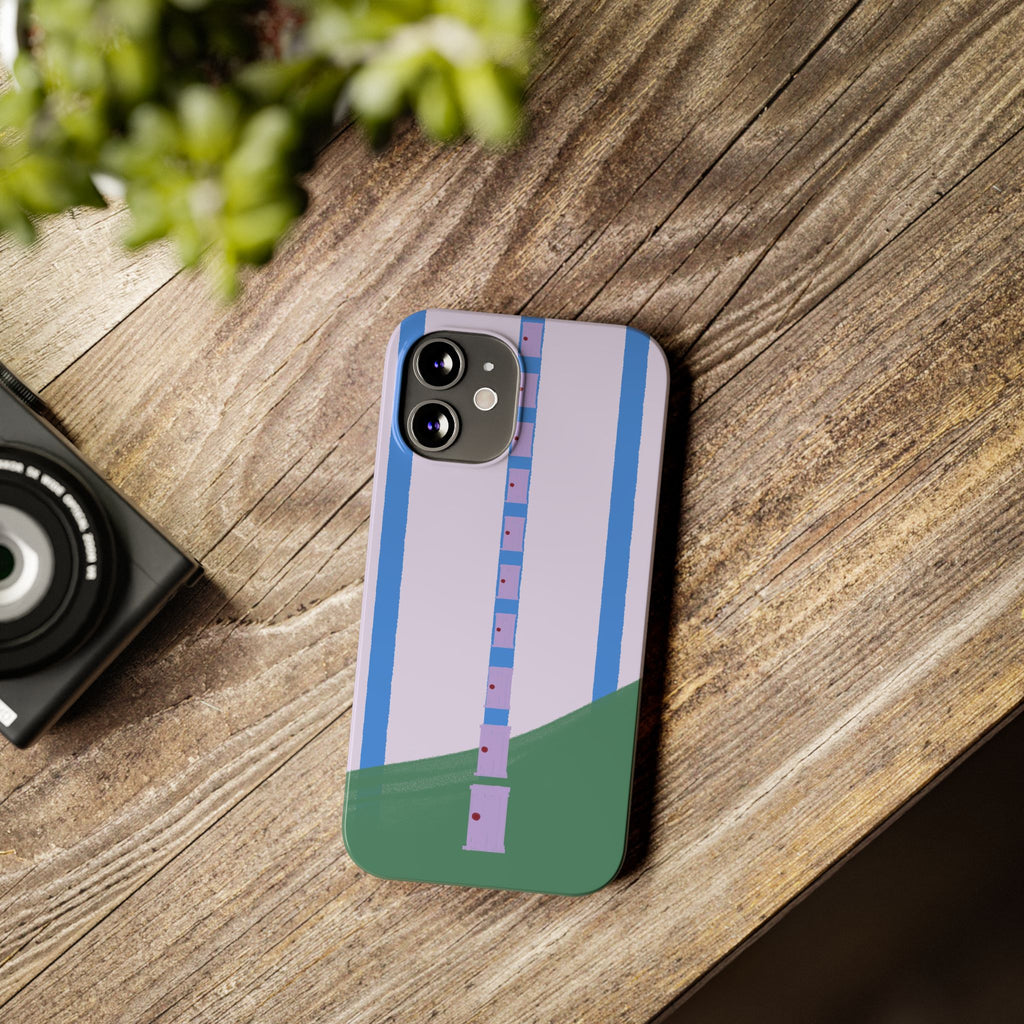 Slim Phone Case — Backroom-Inspired Minimal Chair Illustration