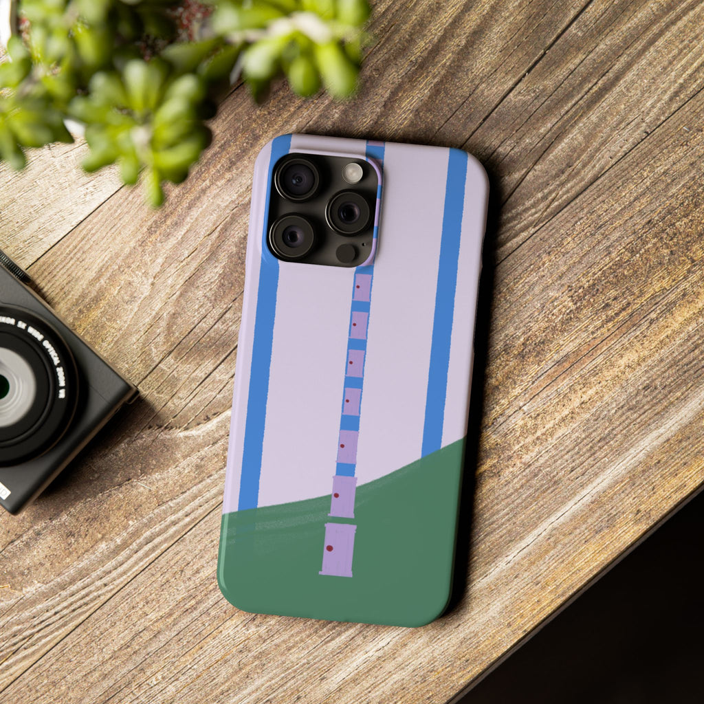 Slim Phone Case — Backroom-Inspired Minimal Chair Illustration