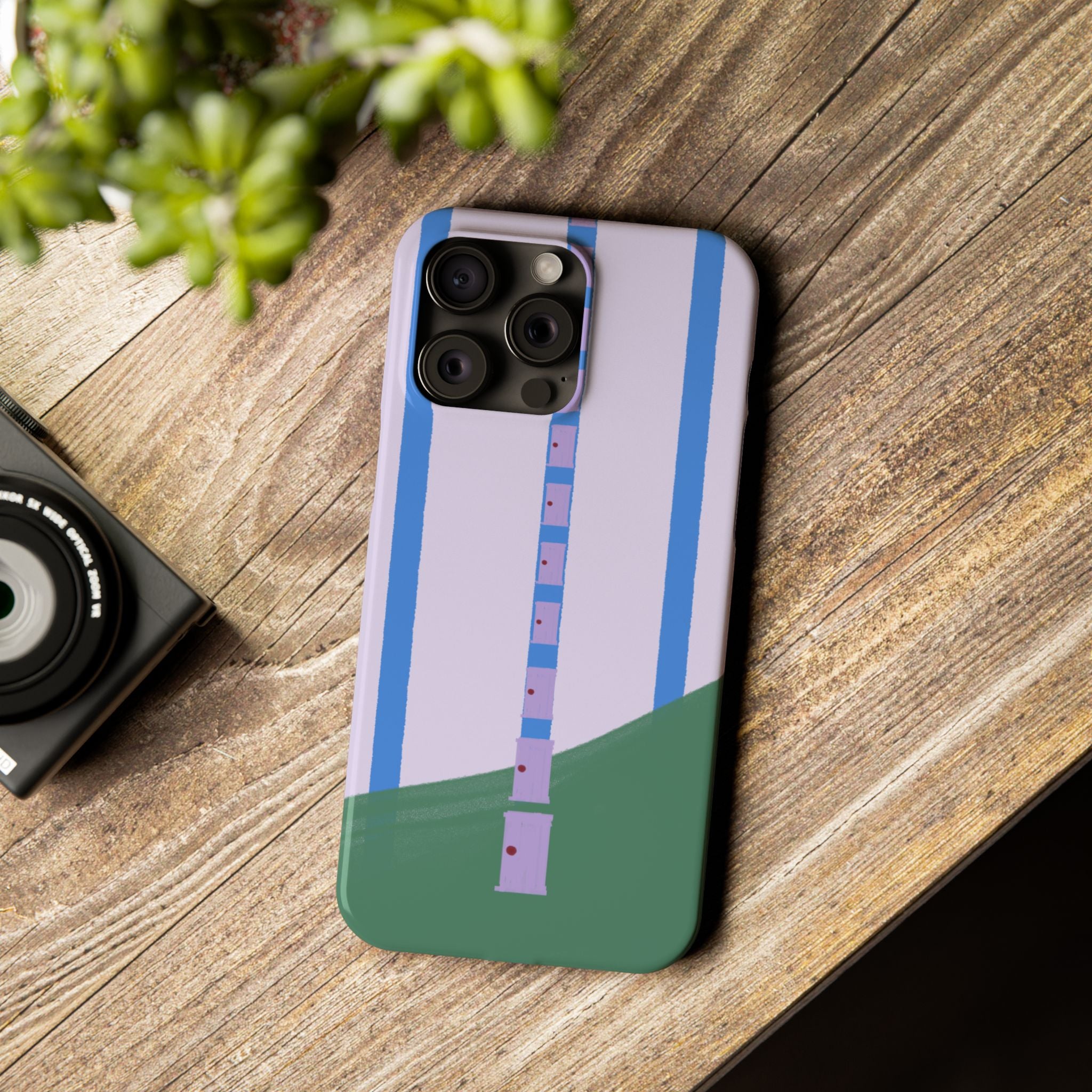 Slim Phone Case — Backroom-Inspired Minimal Chair Illustration