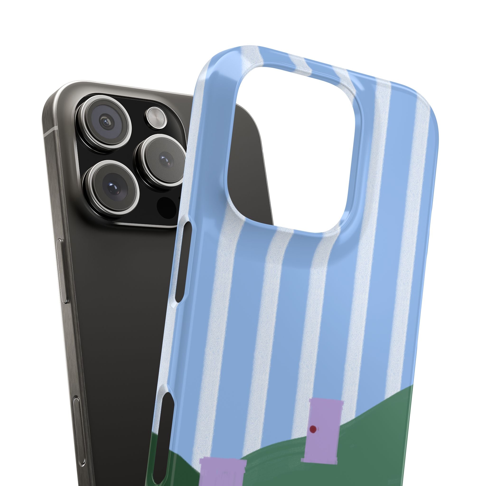 Slim Phone Case — Whimsical Purple Doorway on Green Hills Backrooms-Inspired