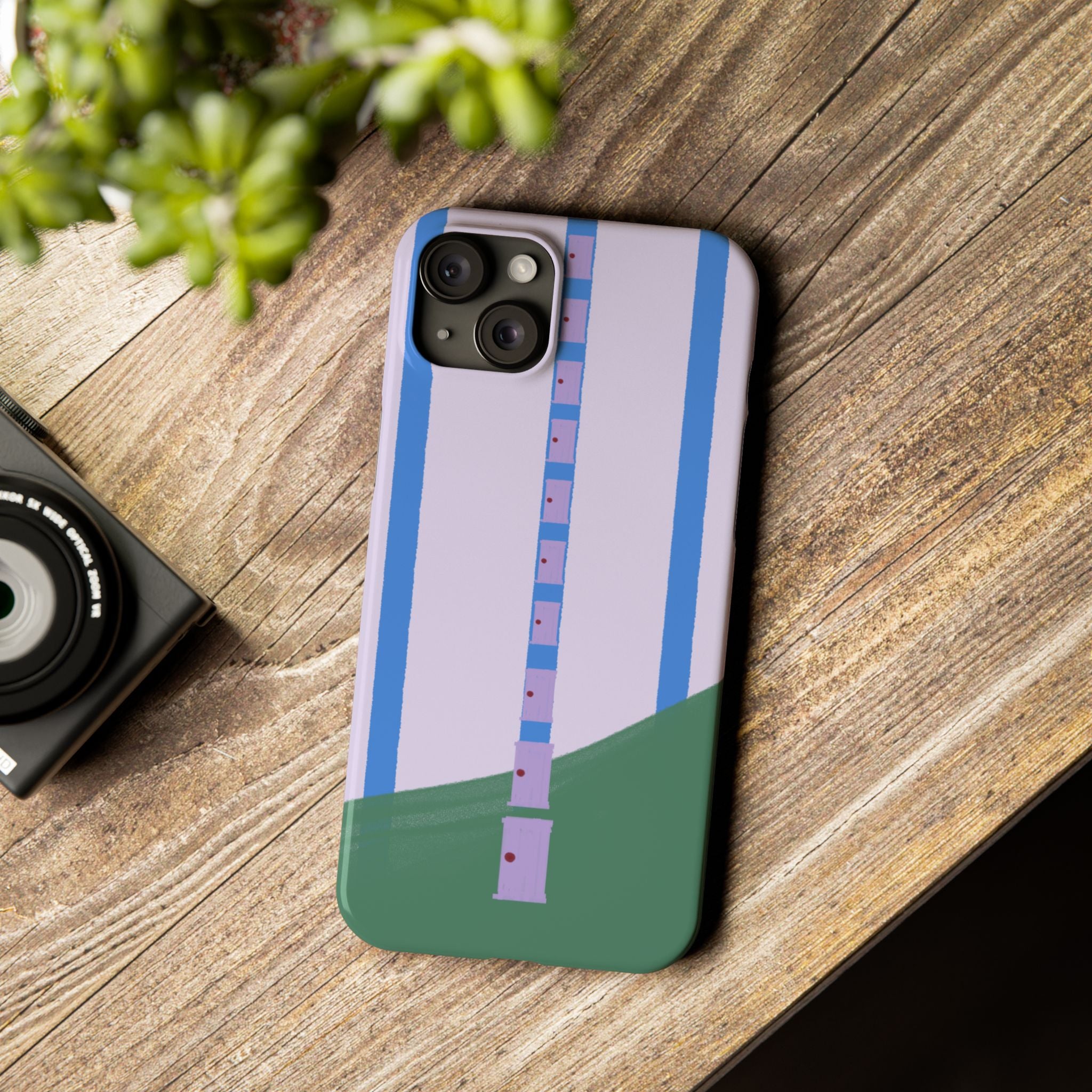 Slim Phone Case — Backroom-Inspired Minimal Chair Illustration