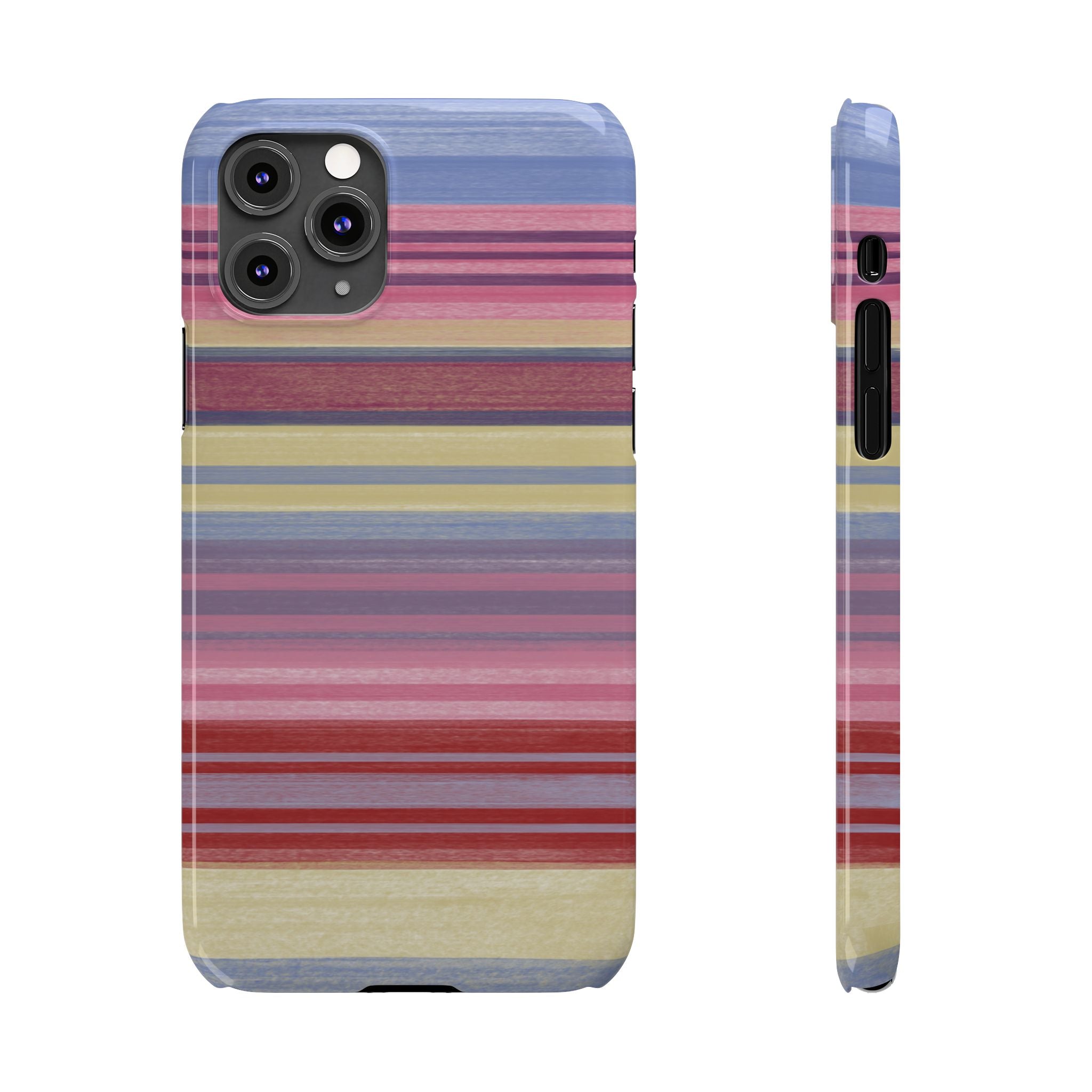 Slim Phone Case — Retro Pastel Striped Design SATC Inspired