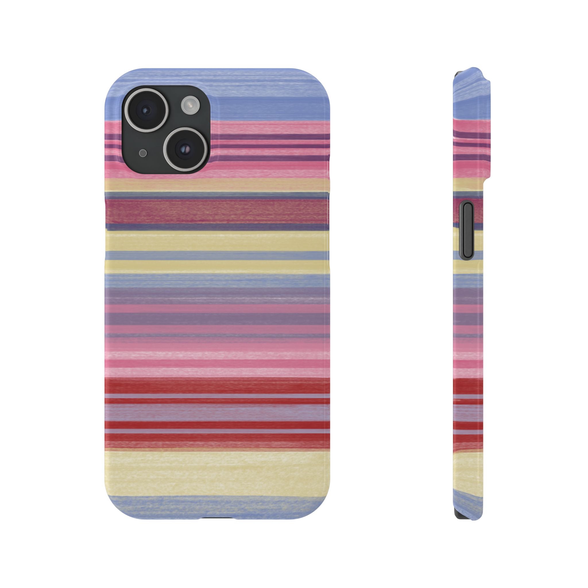 Slim Phone Case — Retro Pastel Striped Design SATC Inspired