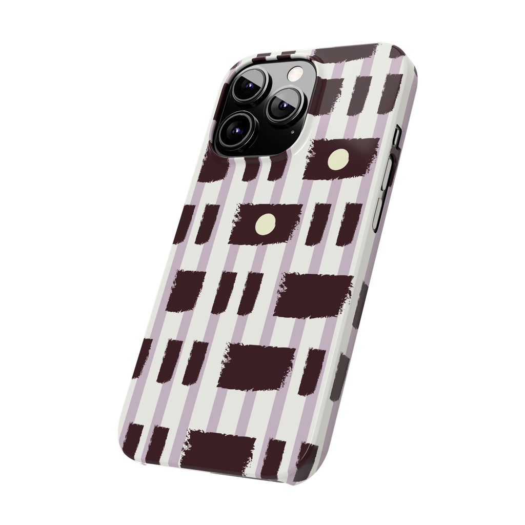 Slim Phone Case — Modern Geometric Stripe Pattern