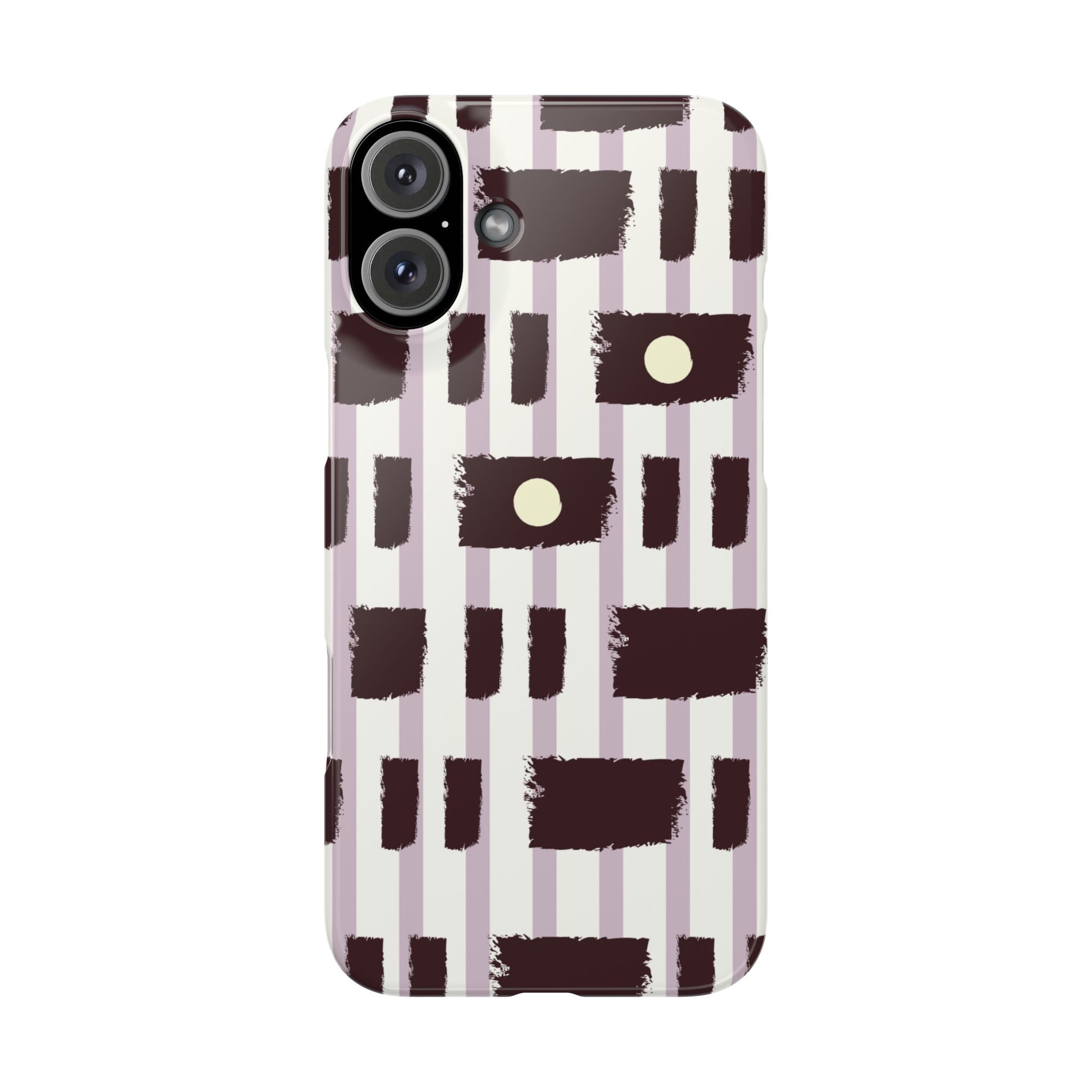 Slim Phone Case — Modern Geometric Stripe Pattern