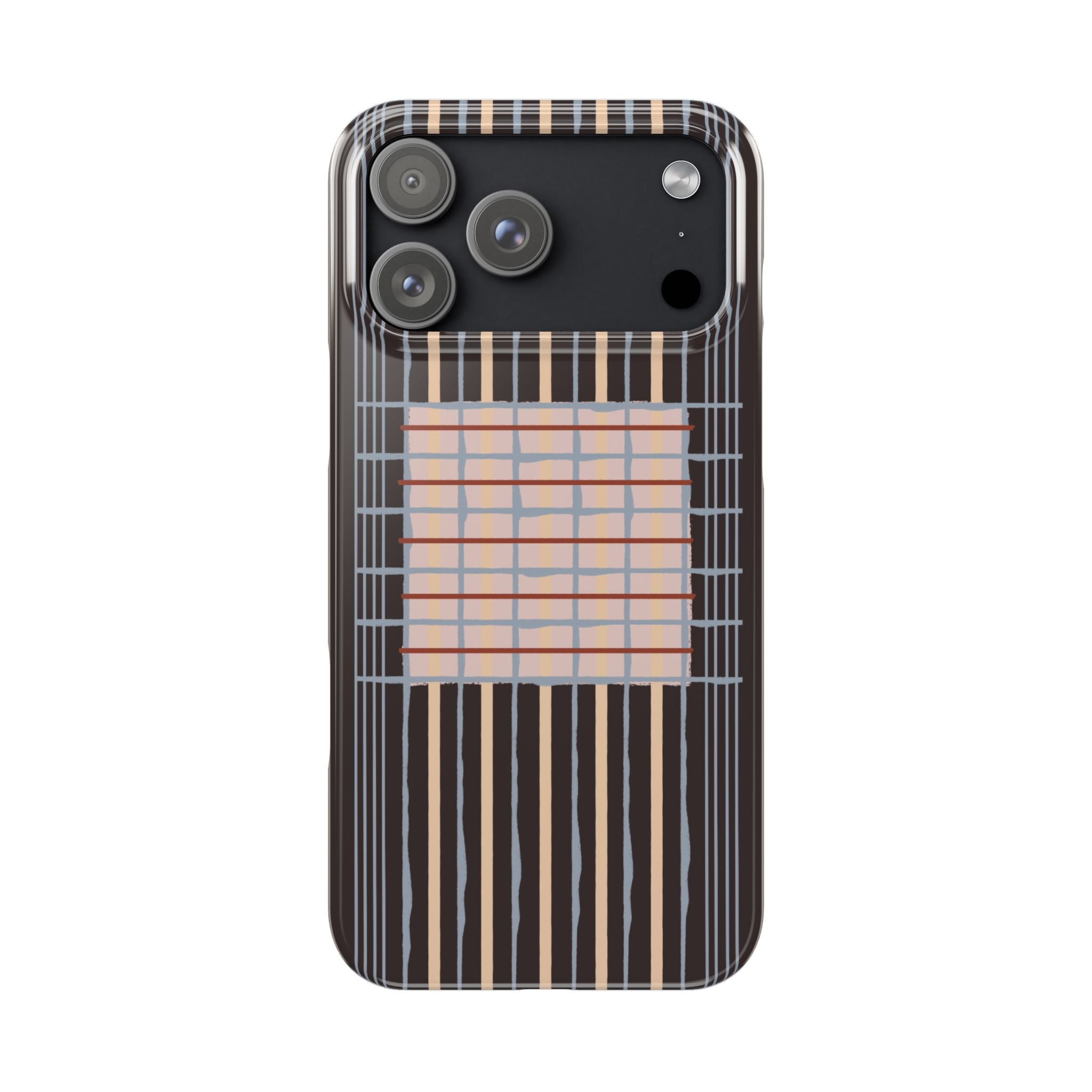 Slim Phone Case — Modern Geometric Stripe Pattern