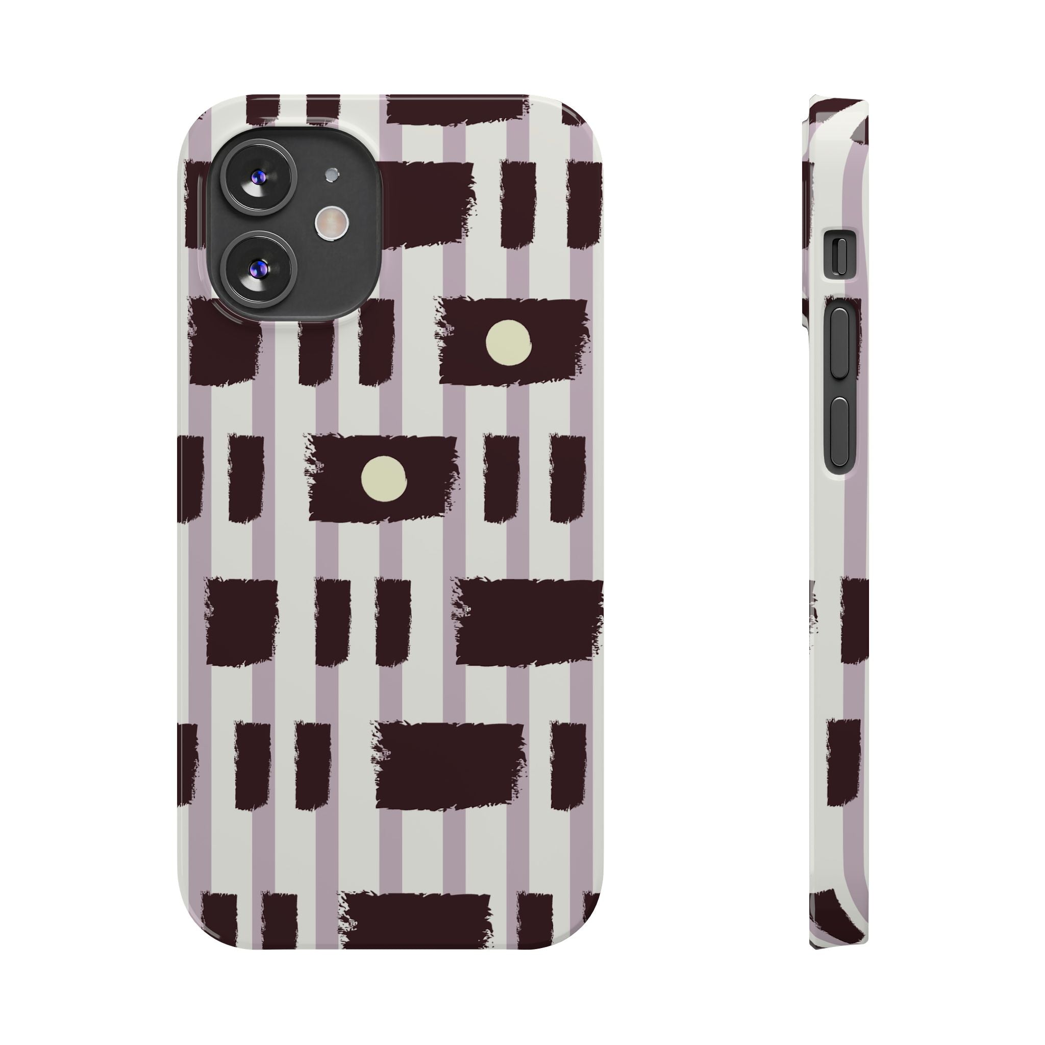Slim Phone Case — Modern Geometric Stripe Pattern