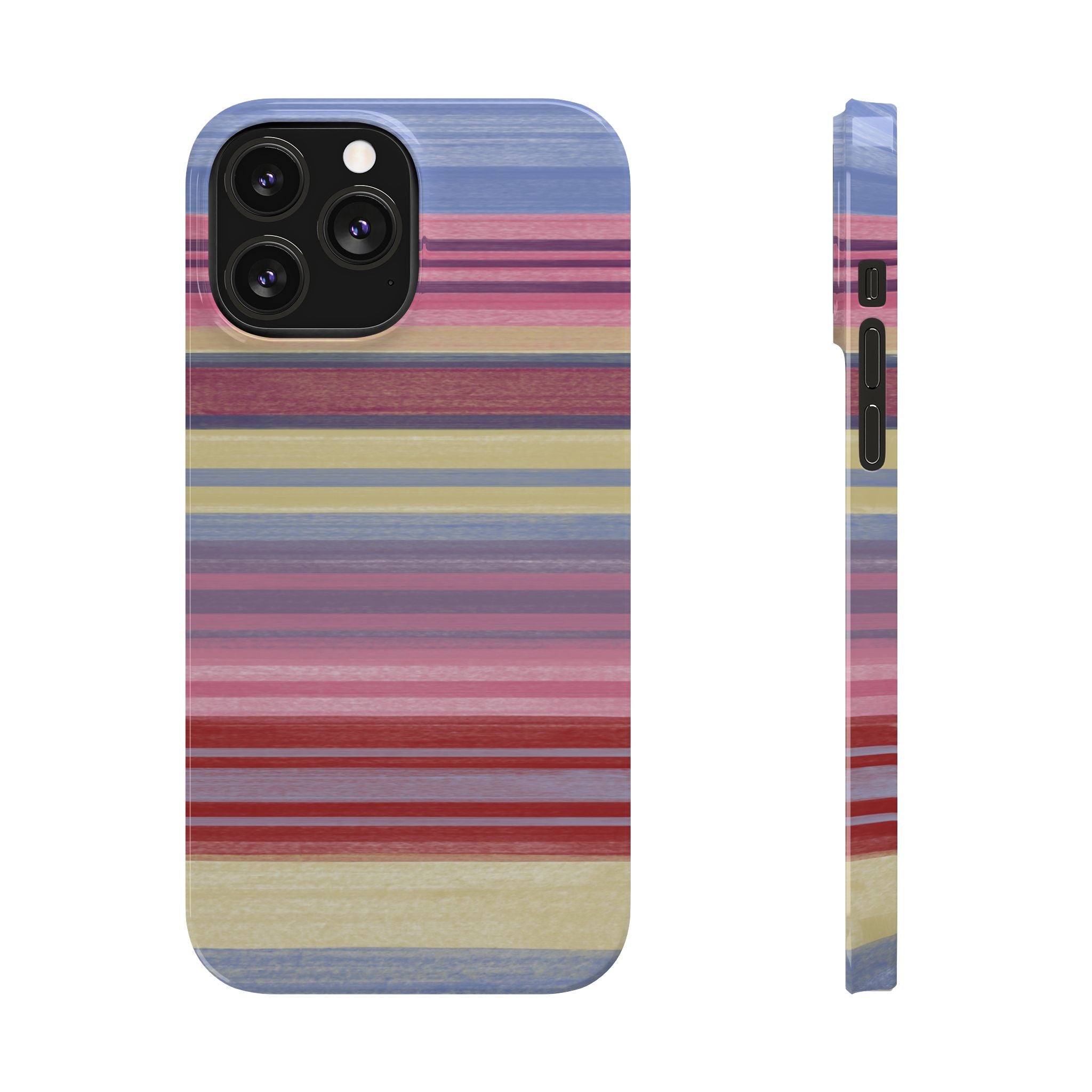 Slim Phone Case — Retro Pastel Striped Design SATC Inspired