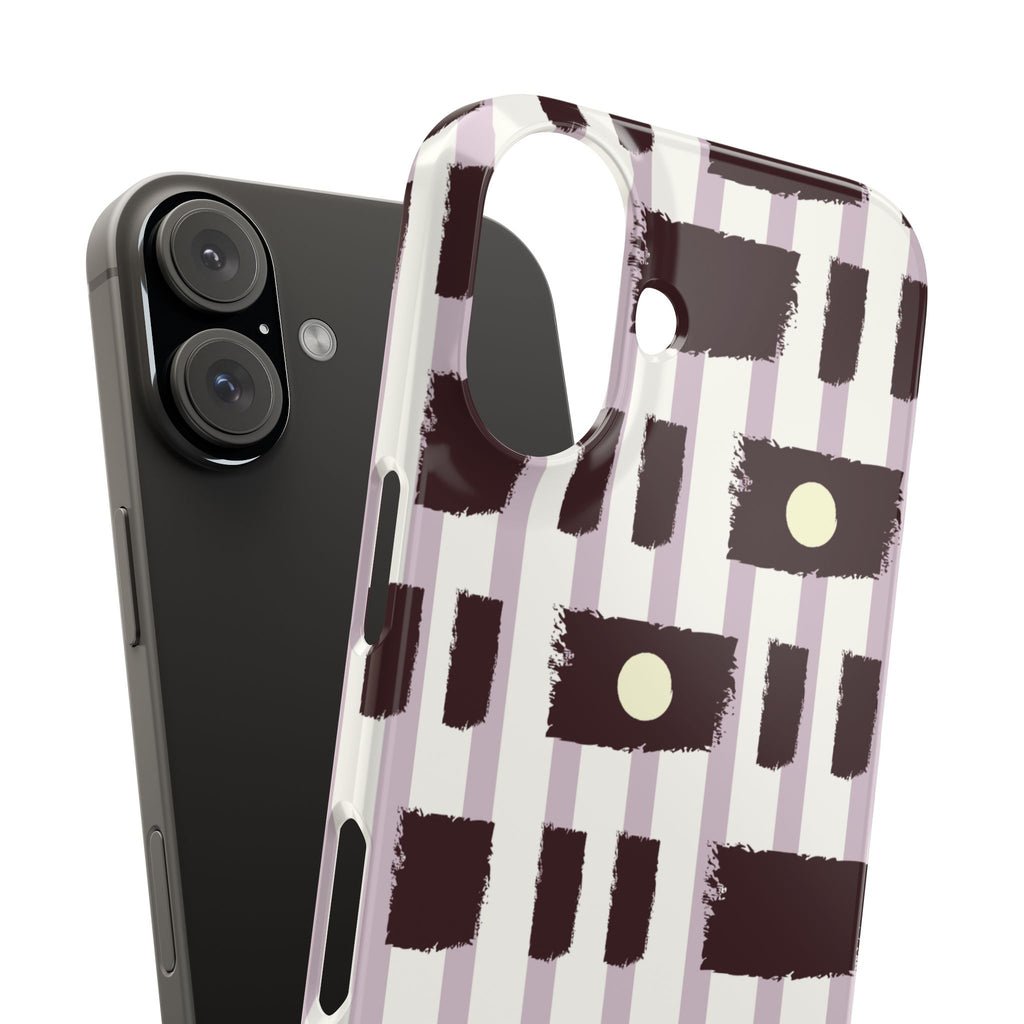 Slim Phone Case — Modern Geometric Stripe Pattern