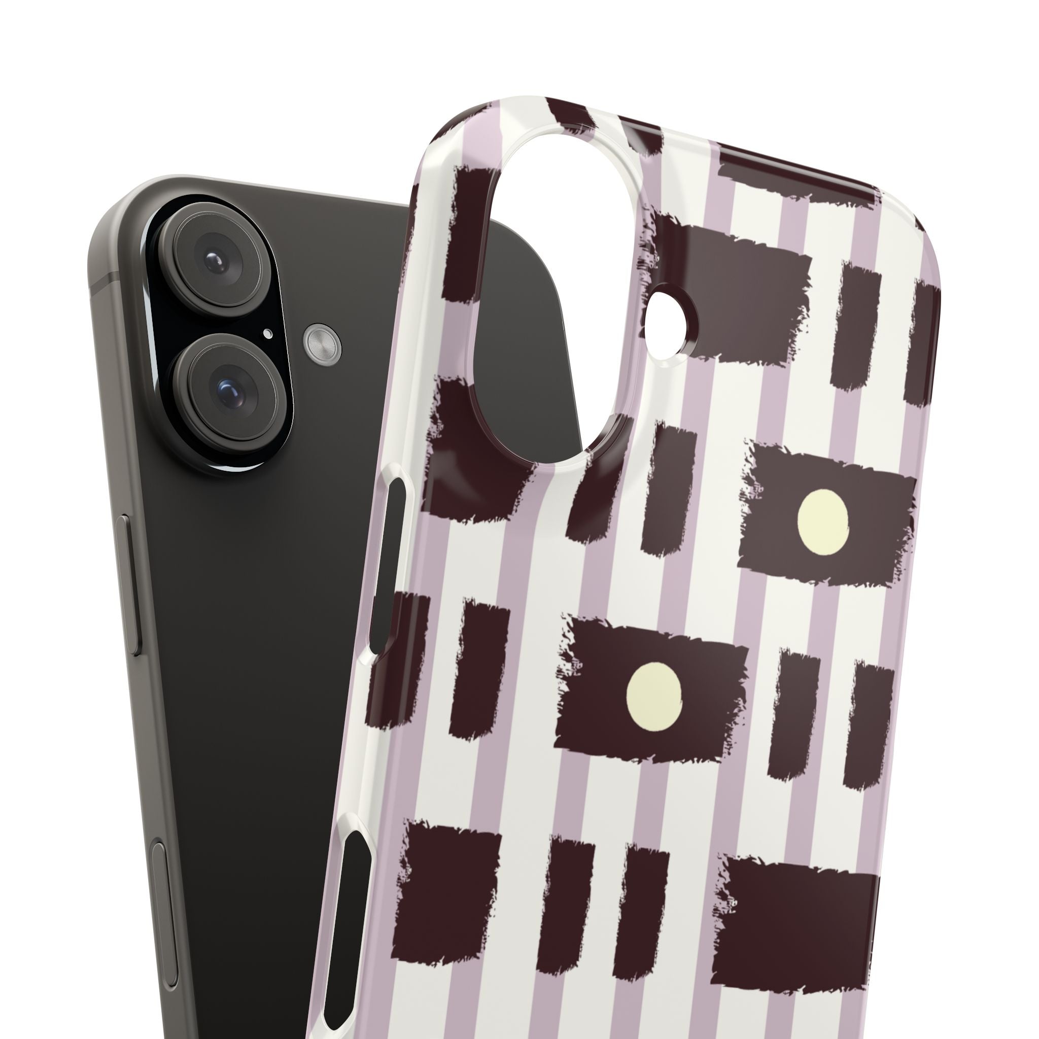 Slim Phone Case — Modern Geometric Stripe Pattern