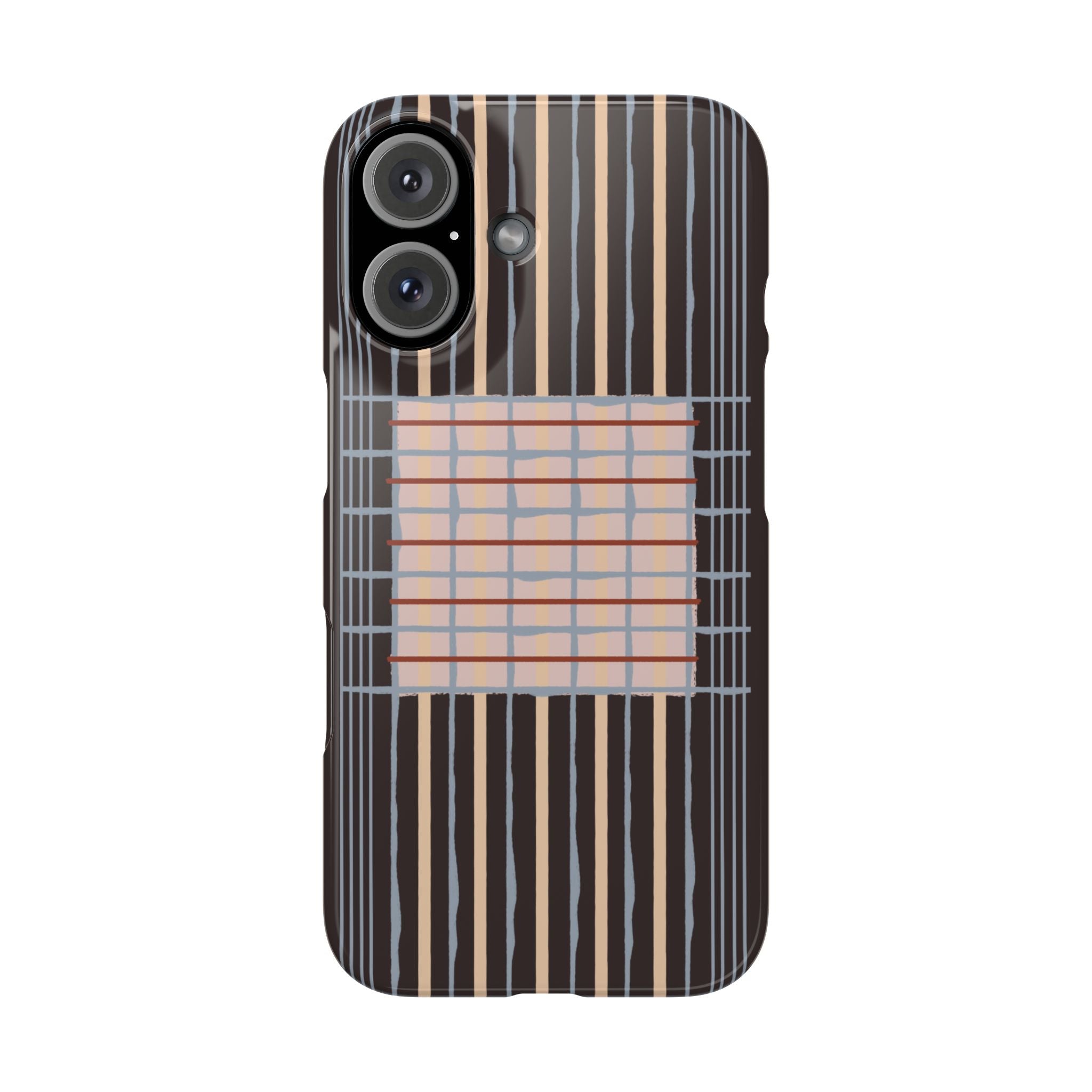 Slim Phone Case — Modern Geometric Stripe Pattern