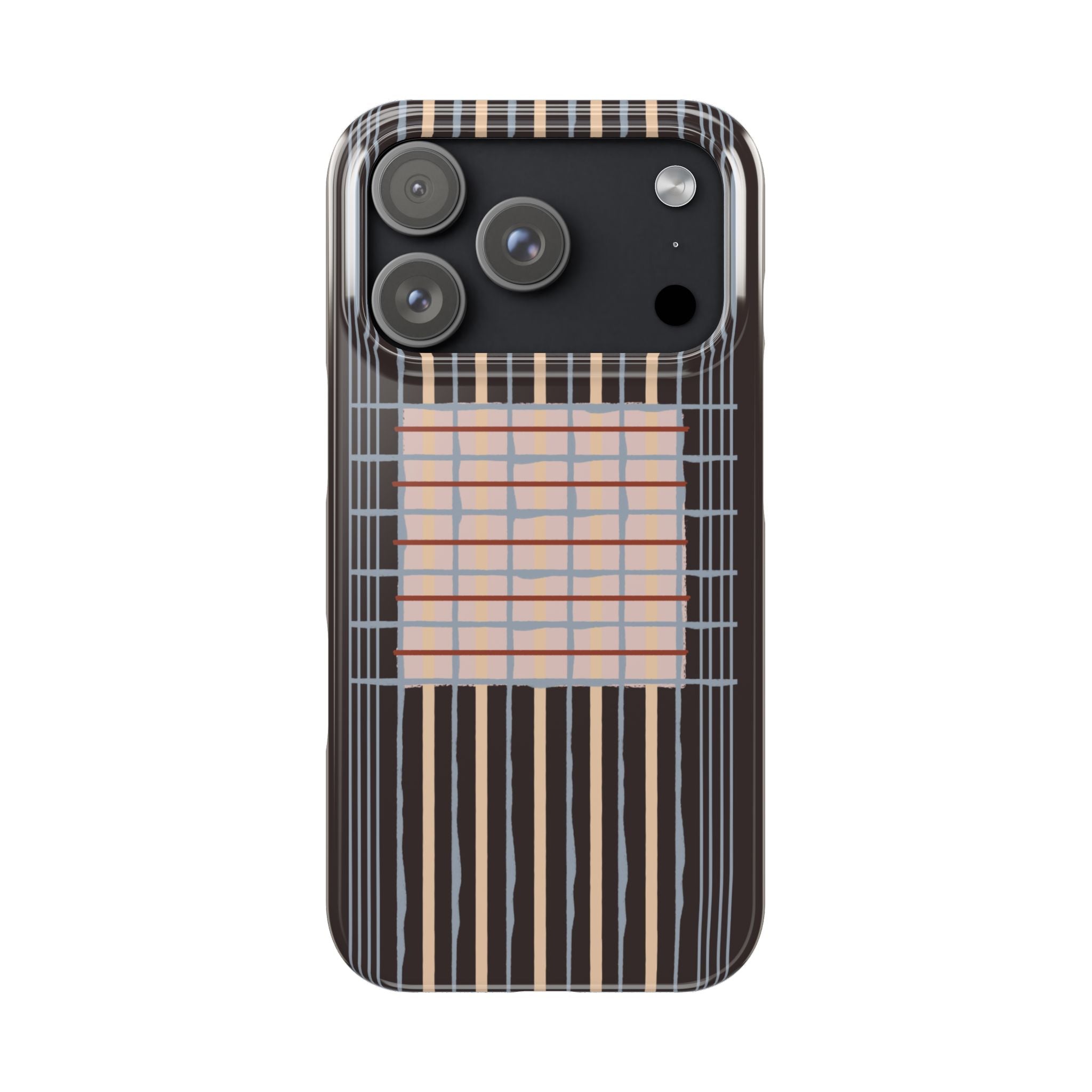 Slim Phone Case — Modern Geometric Stripe Pattern
