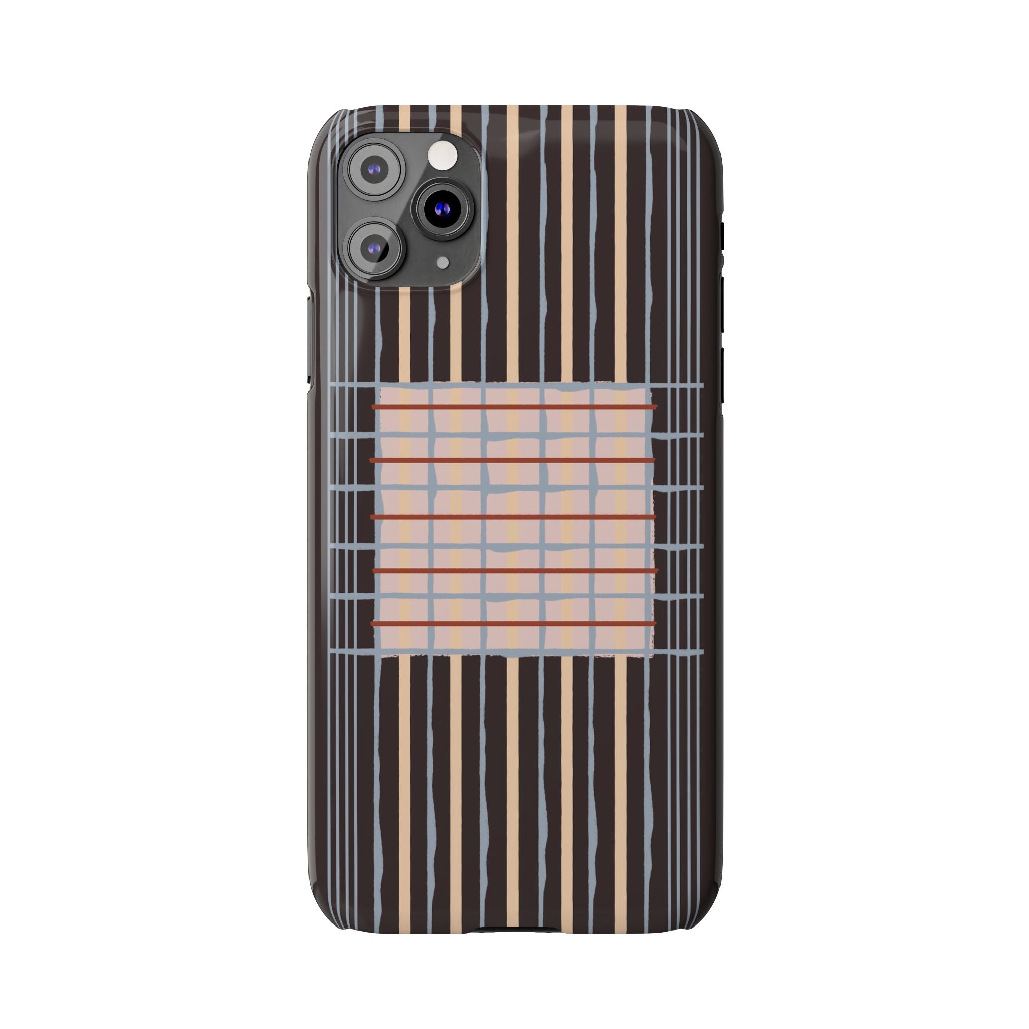 Slim Phone Case — Modern Geometric Stripe Pattern