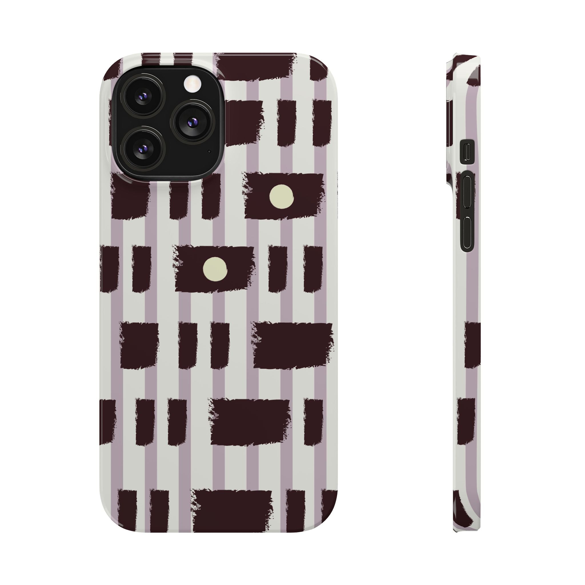 Slim Phone Case — Modern Geometric Stripe Pattern