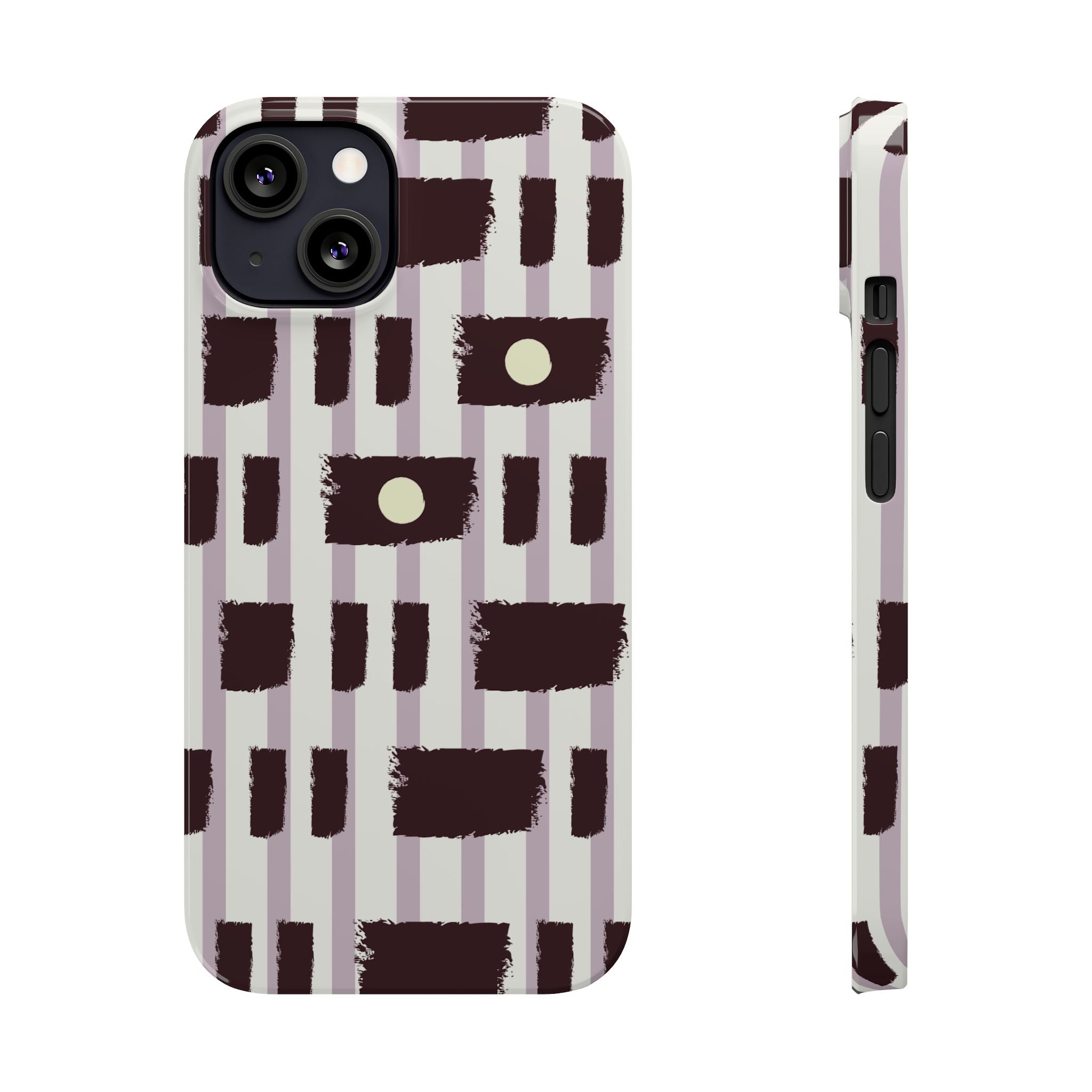Slim Phone Case — Modern Geometric Stripe Pattern