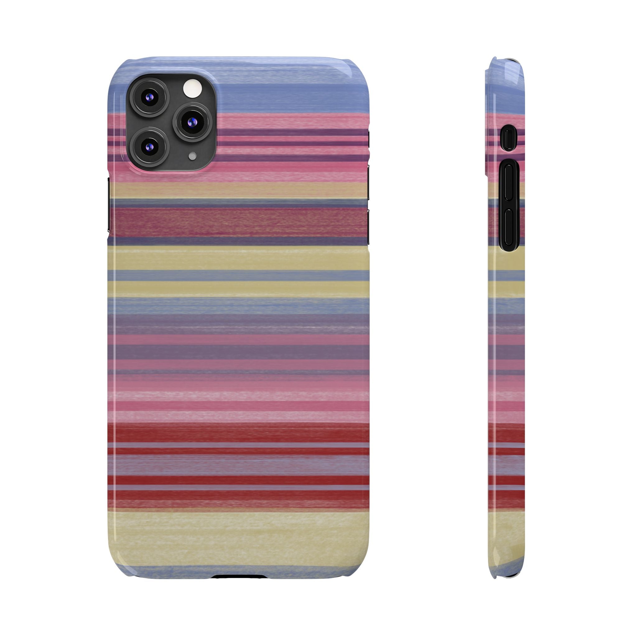 Slim Phone Case — Retro Pastel Striped Design SATC Inspired