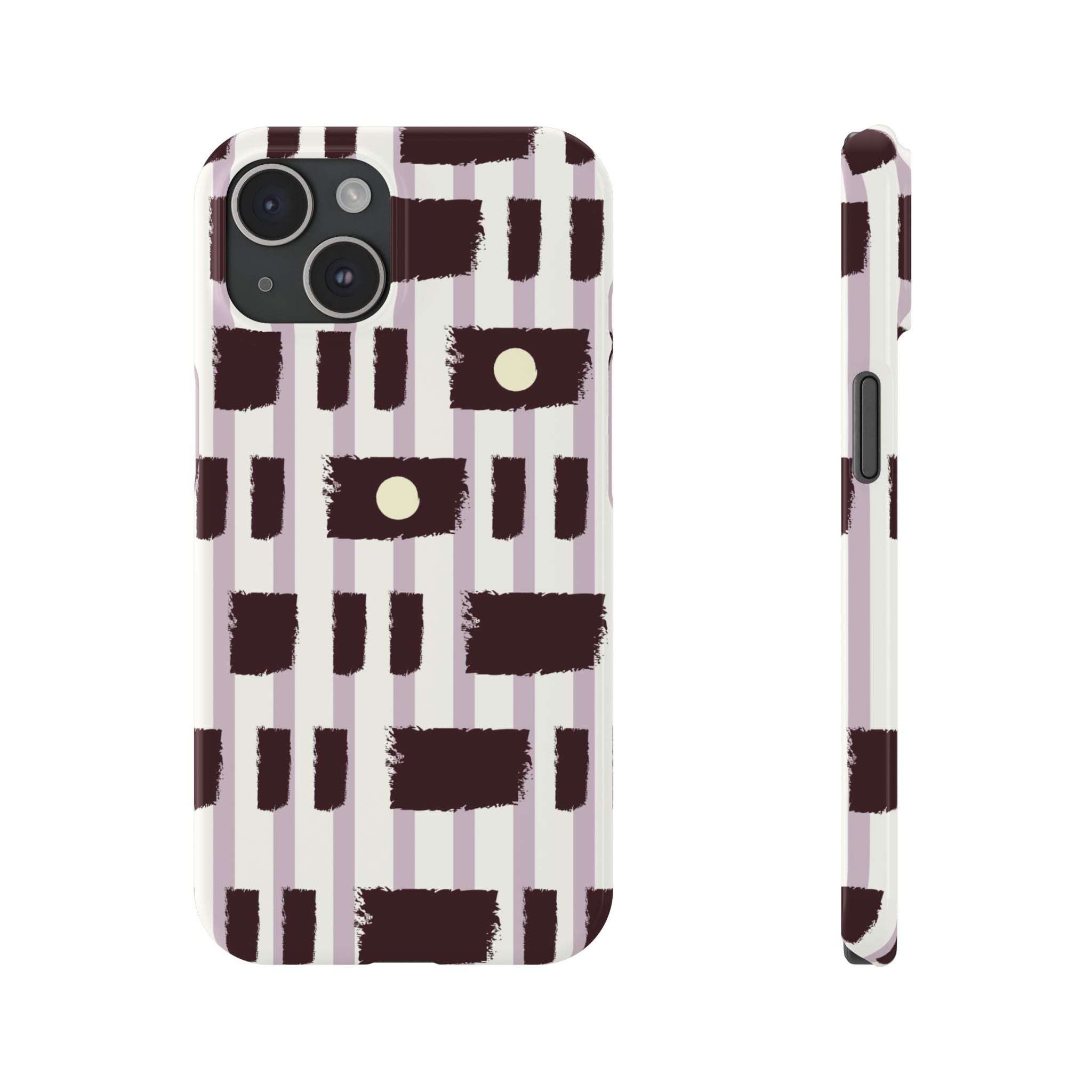 Slim Phone Case — Modern Geometric Stripe Pattern