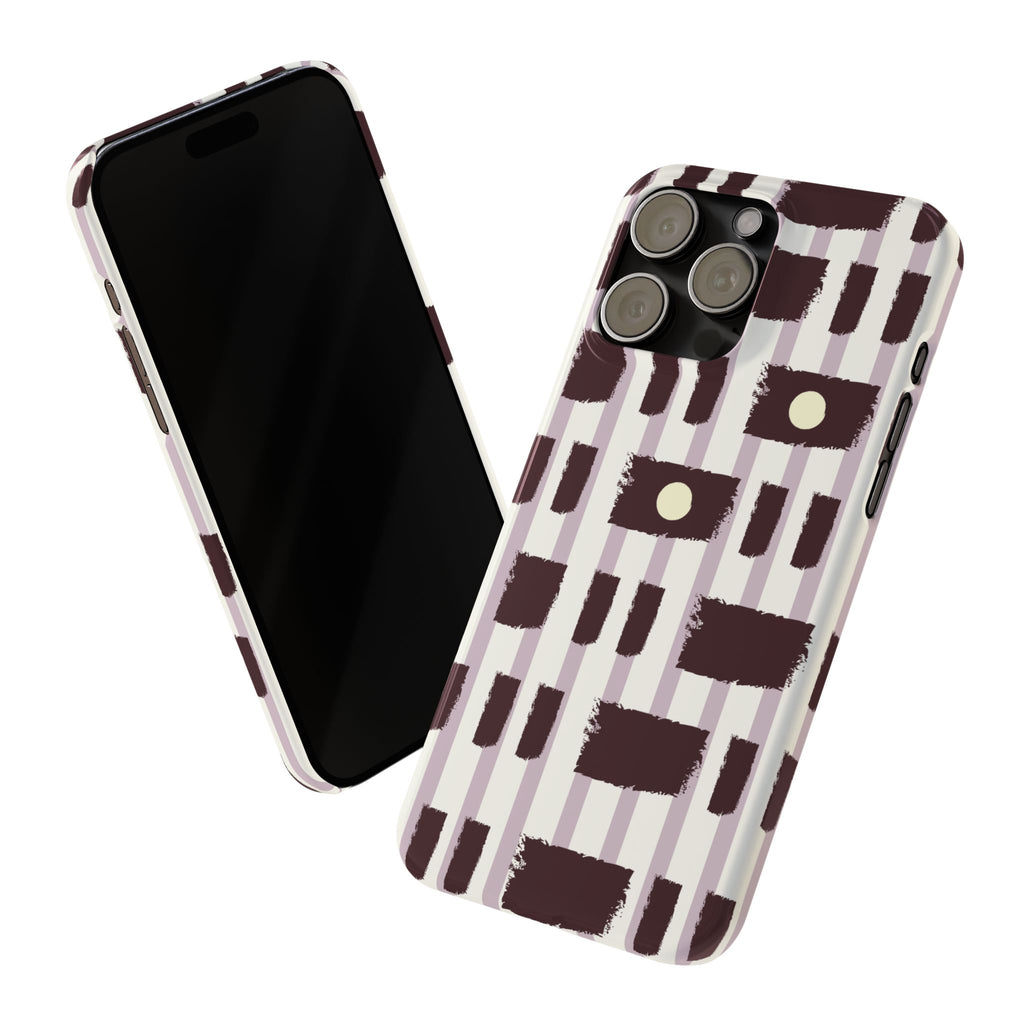 Slim Phone Case — Modern Geometric Stripe Pattern