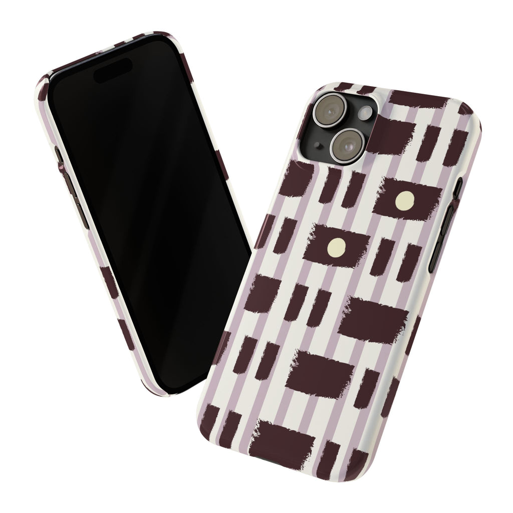 Slim Phone Case — Modern Geometric Stripe Pattern