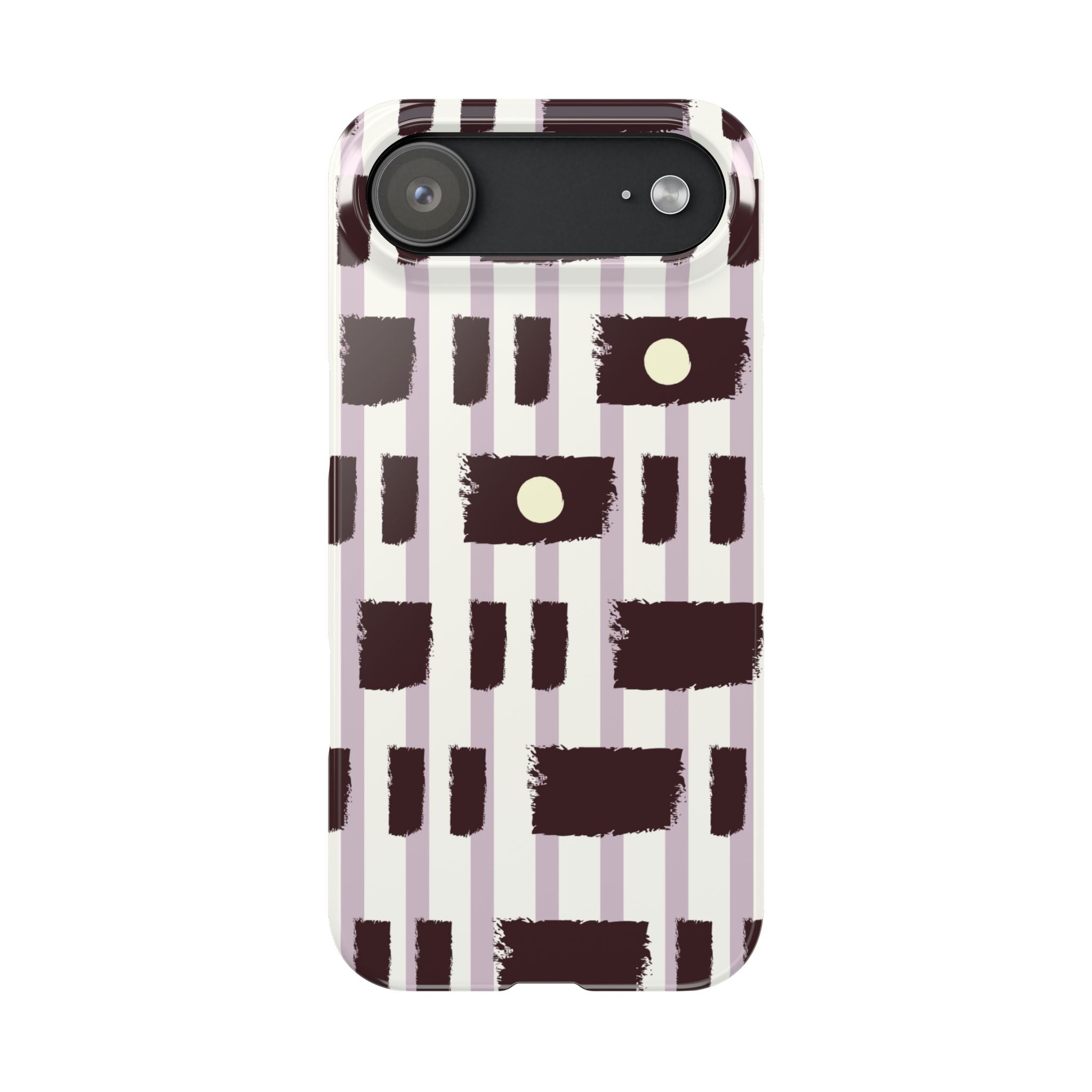 Slim Phone Case — Modern Geometric Stripe Pattern