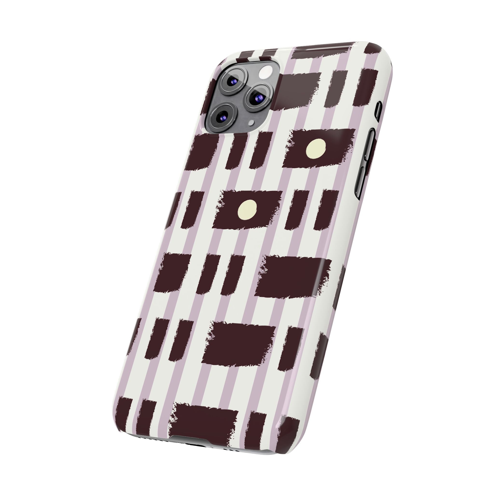 Slim Phone Case — Modern Geometric Stripe Pattern