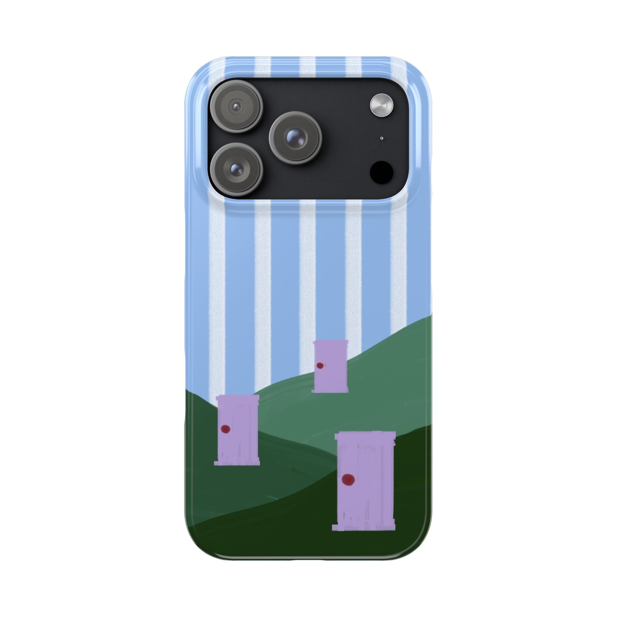 Slim Phone Case — Whimsical Purple Doorway on Green Hills Backrooms-Inspired