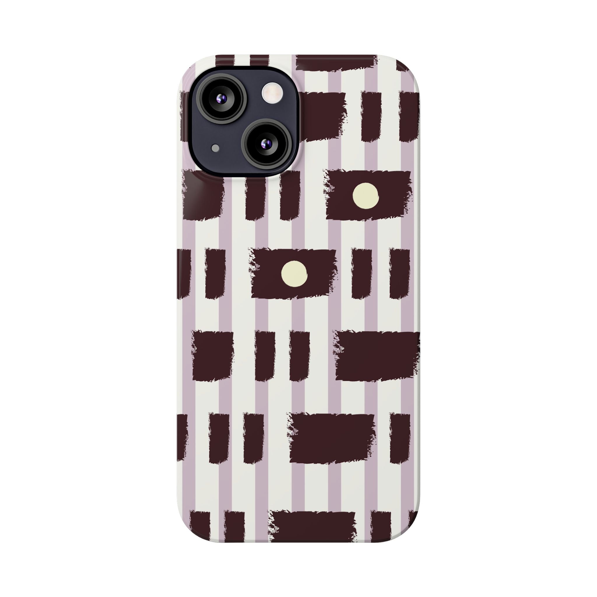 Slim Phone Case — Modern Geometric Stripe Pattern