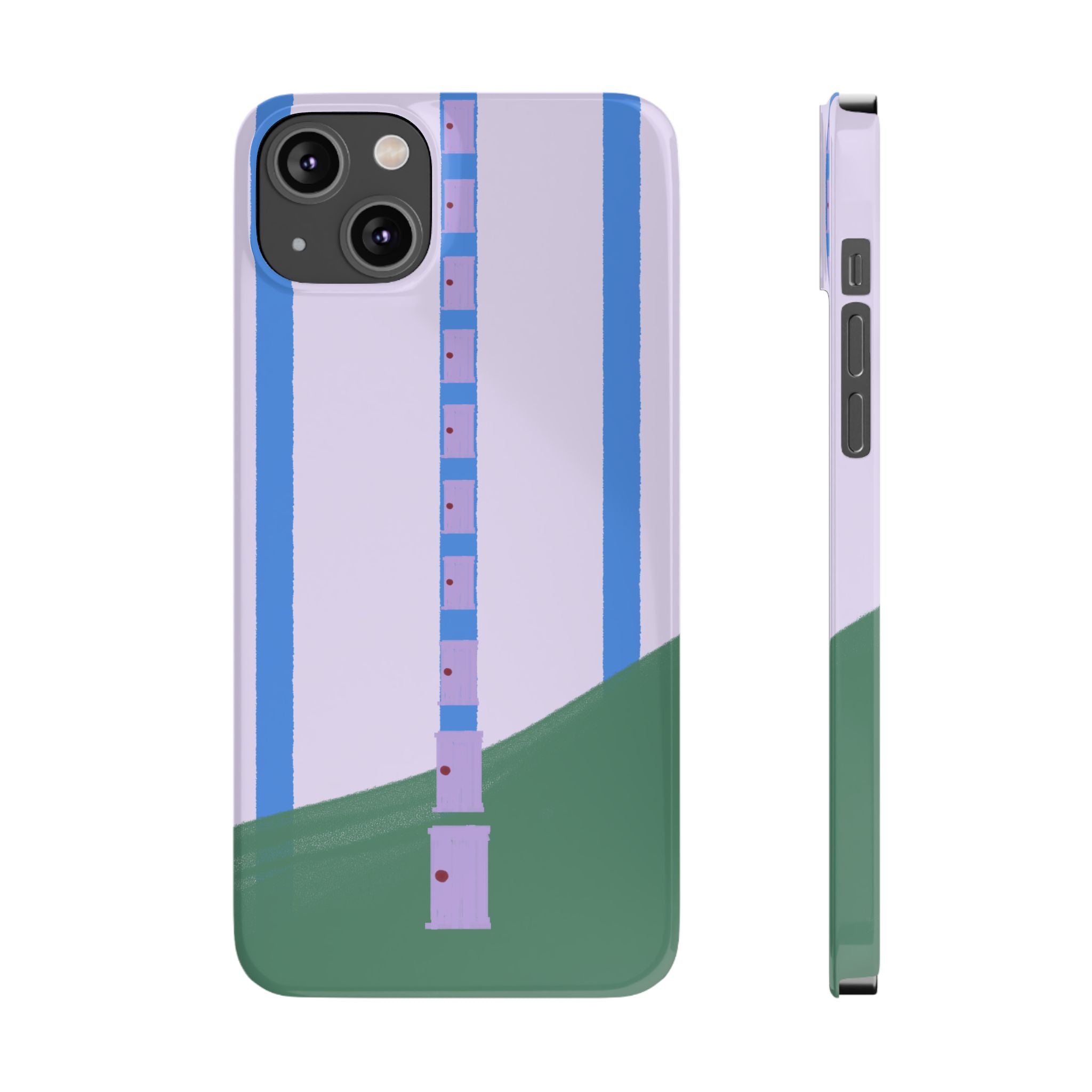 Slim Phone Case — Backroom-Inspired Minimal Chair Illustration