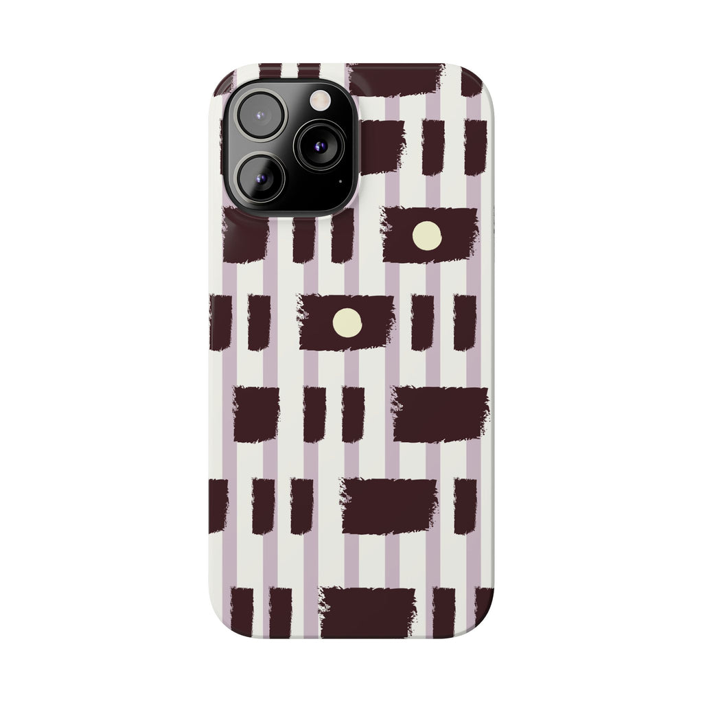 Slim Phone Case — Modern Geometric Stripe Pattern