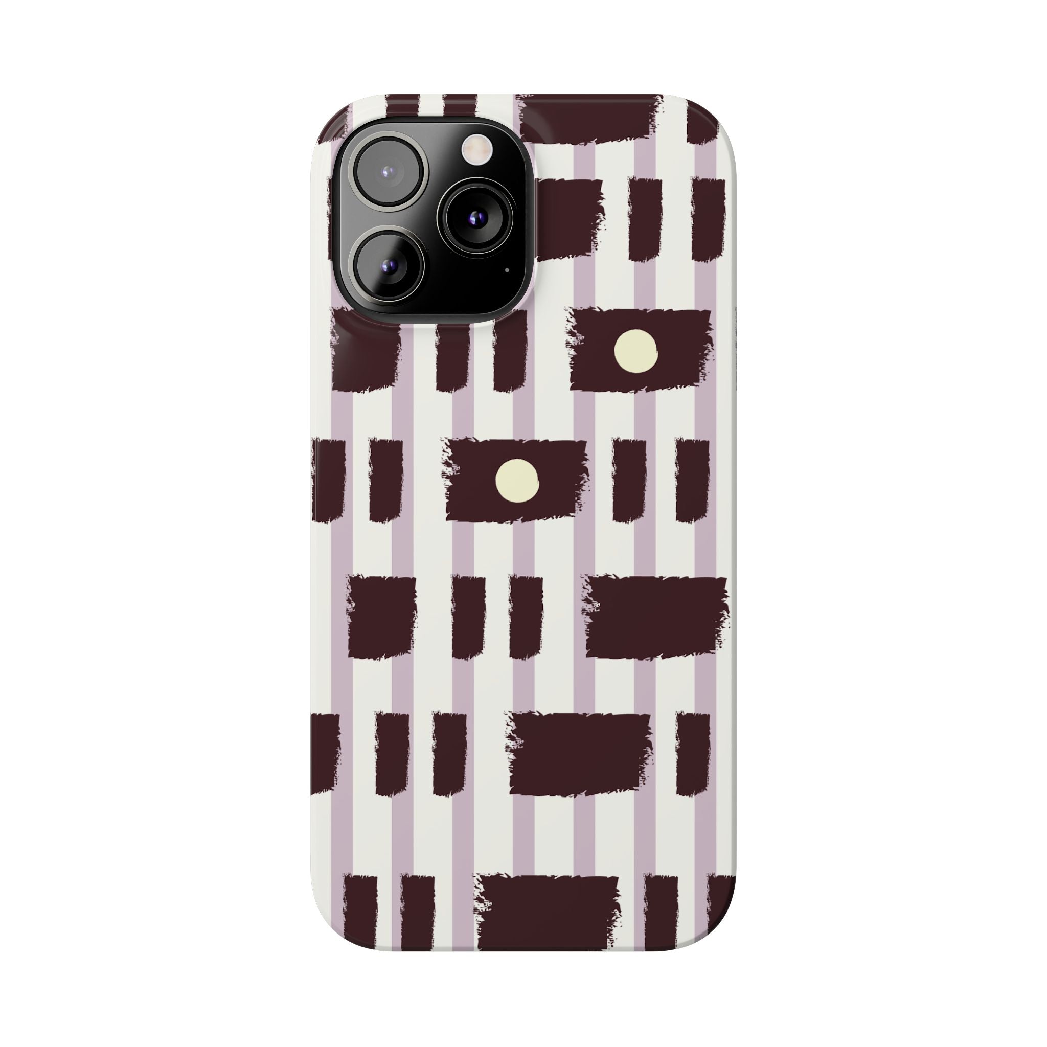 Slim Phone Case — Modern Geometric Stripe Pattern