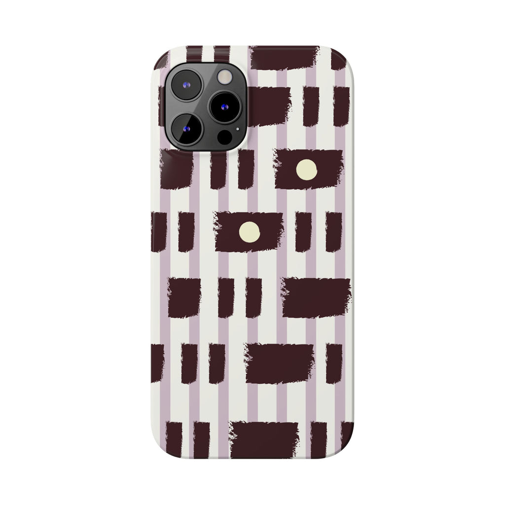 Slim Phone Case — Modern Geometric Stripe Pattern