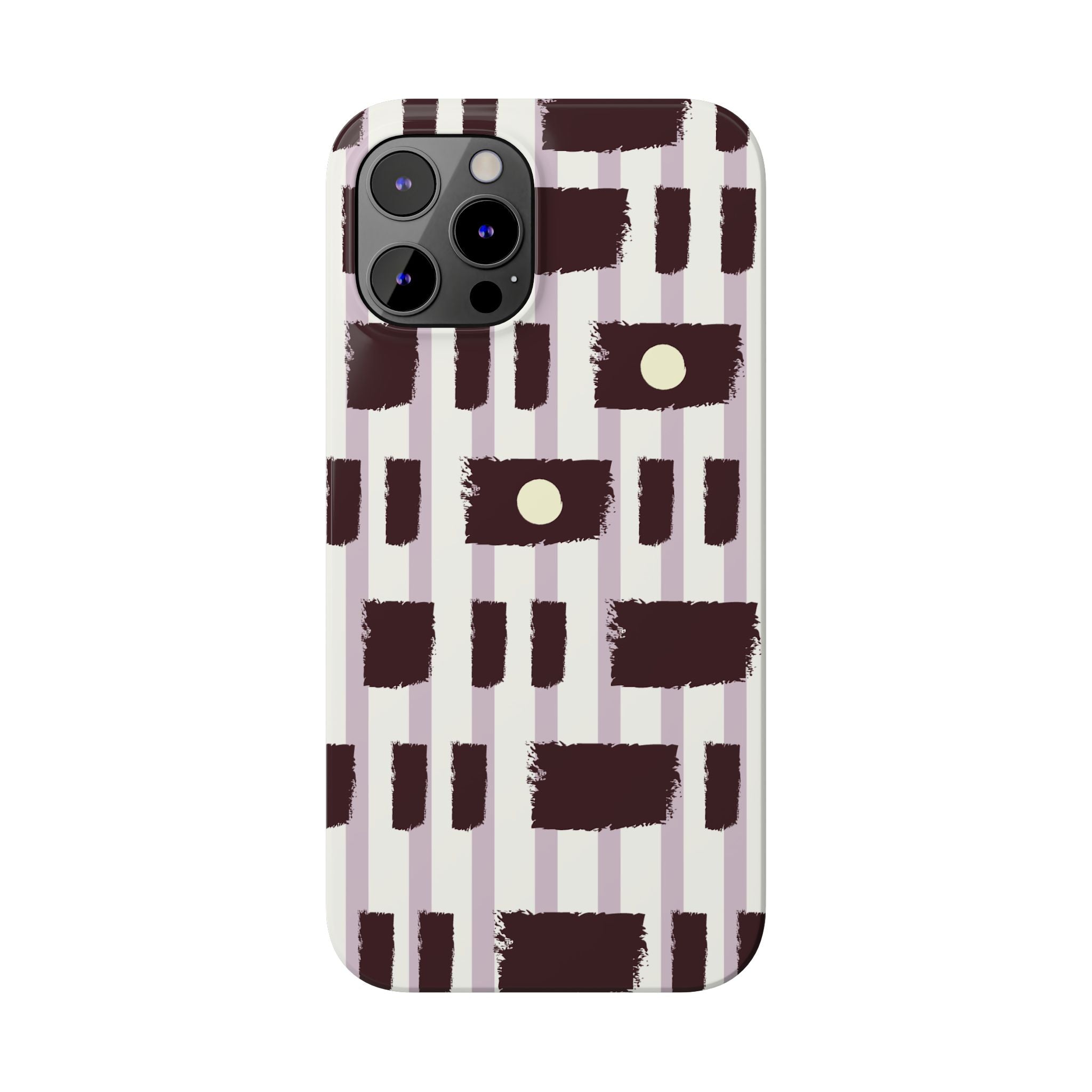 Slim Phone Case — Modern Geometric Stripe Pattern